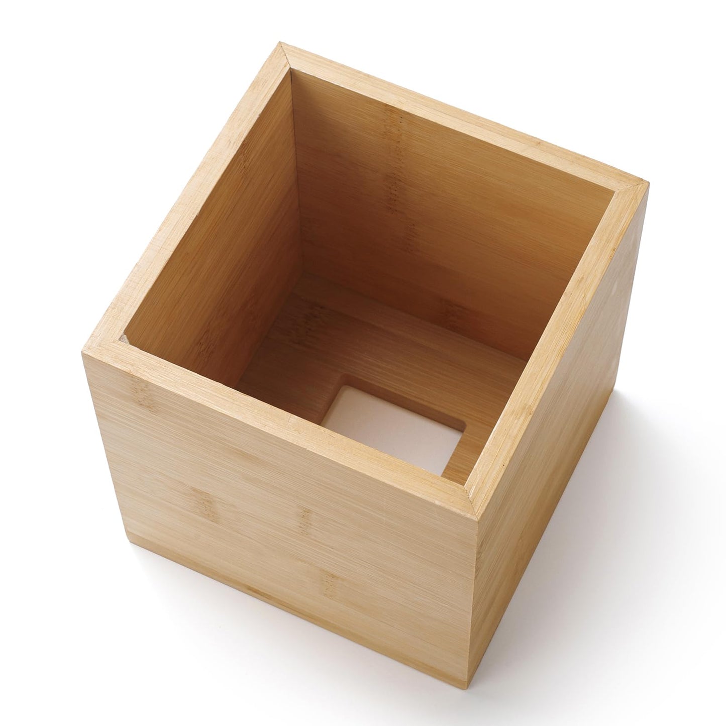 Bamboo Tissue Box Cover, Square Wood Tissue Box Holder, Wooden Facial Paper Holder for Bathroom, Bedroom, Dinner Table, Office (Square - 1 Pack)