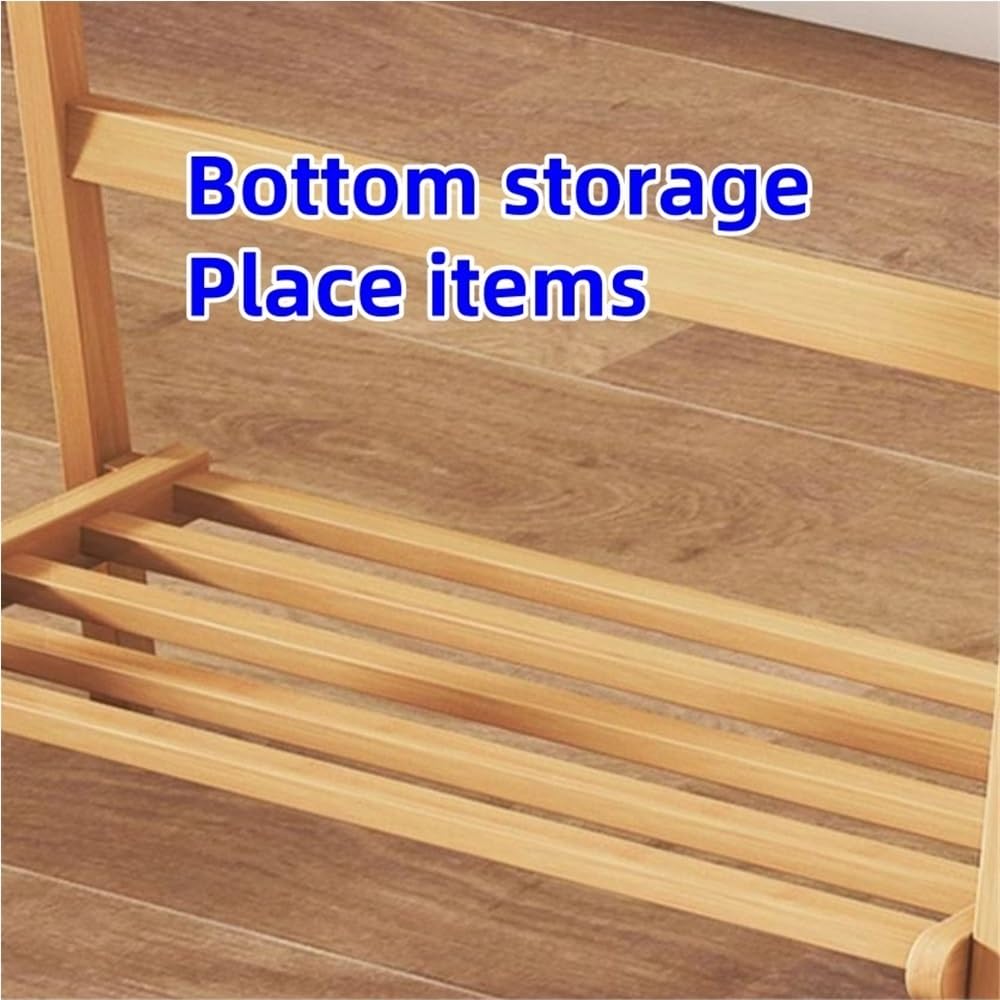 Wasdfzxc Coat Rack, Hanging Racks, Wooden Clothes Rack, Drying Racks with Shelf, Simple Costume Rack for Bedroom, Living Room, Small Space(Brown,31.5x18.1x57.1in)