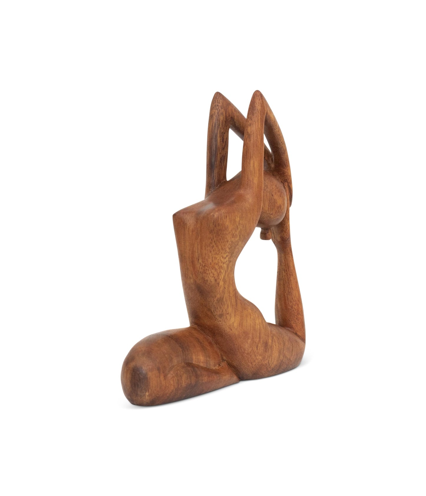 G6 Collection 8" Wooden Handmade Yoga Statue, Yoga Meditation Room Decor, Yoga Decorations for Home, Gift for Yoga Lover, Zen Gift Ideas, Figurine Office Studio Sculpture Yogi, One-Legged King Pigeon