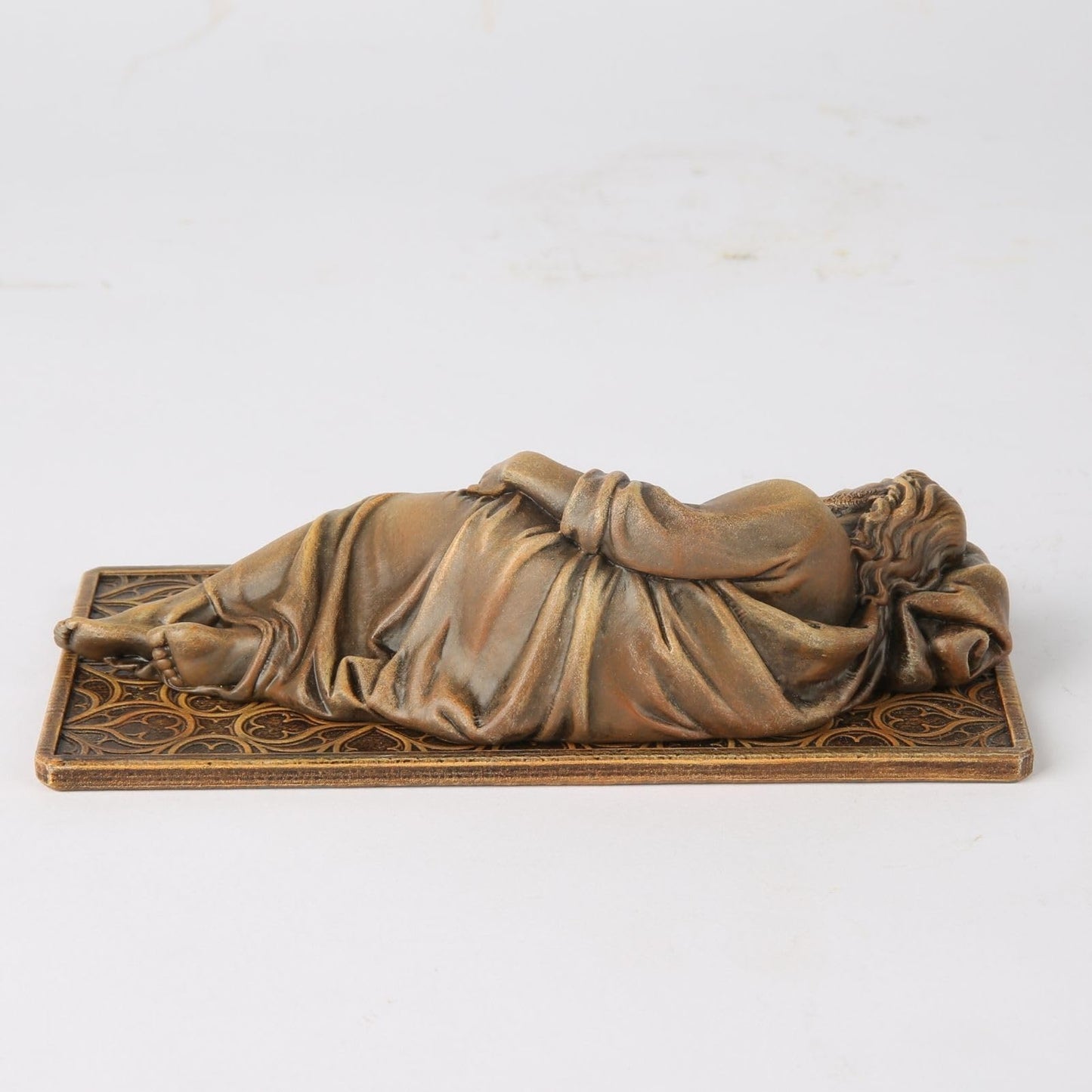 BC Catholic Sleeping St. Joseph Statue, Patron Saint Figure Housewarming Gift, Devout Home Décor, 6" L, Renaissance Sculpture Handmade by Buildclassic