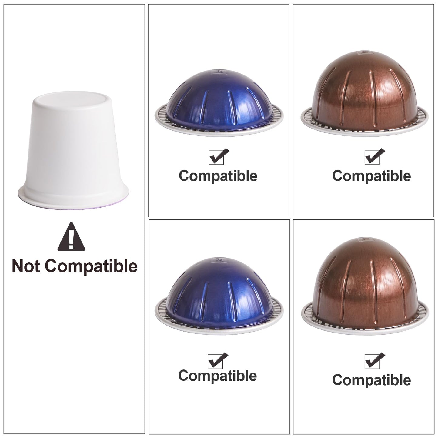 IBUYKE Coffee Pod Drawer Holder for Nespresso Vertuo Pods,Brown TCJ101H