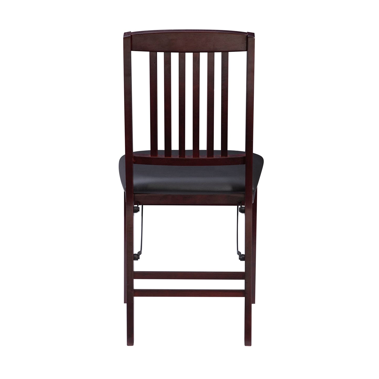 Linon Darwin Espresso Wood Mission Back Folding Chair in a Set of Two