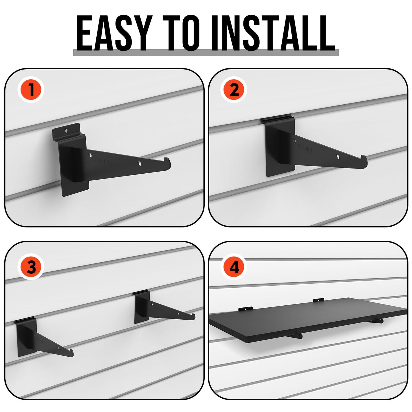 Tcevily 3 Pack Wooden Slatwall Shelf, 24" x 12" Slat Wall Shelves with Metal Brackets Heavy Duty Slatwall Shelving Organizer Accessories for Home Garage (3, 11.8" x 23.6")