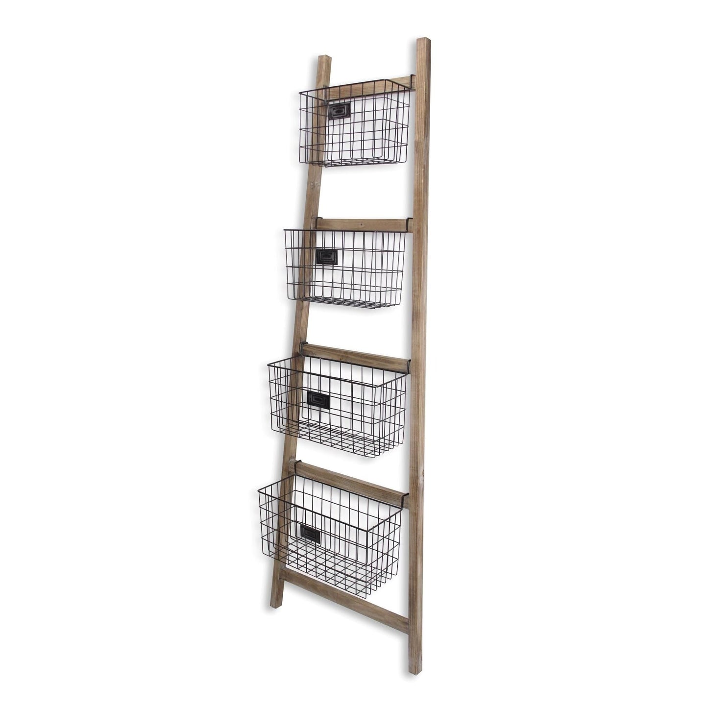 4 Metal Storage Basket Ladder