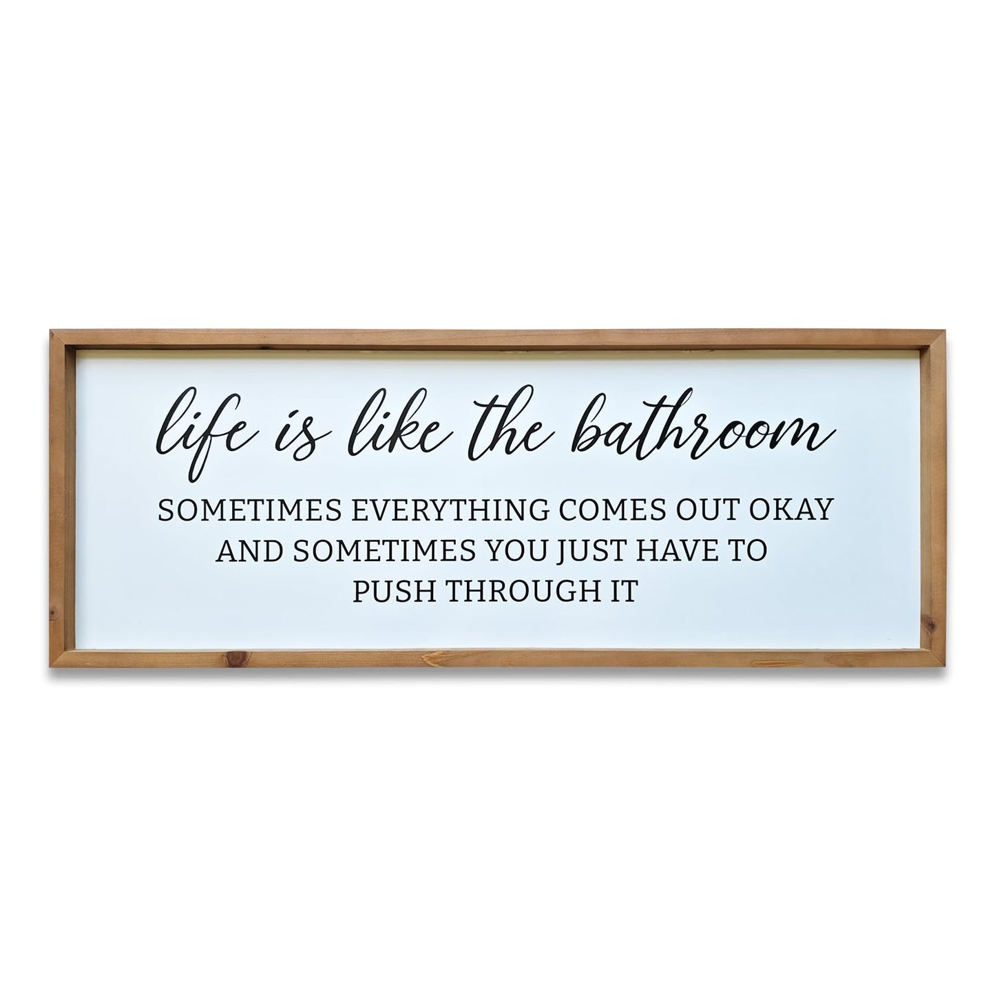 Sign Wall Decor Inspirational Quotes Wood Framed Kitchen Home Simple Hanging Wall Art Above Front Door Entryway, Family Love - 32'x12'