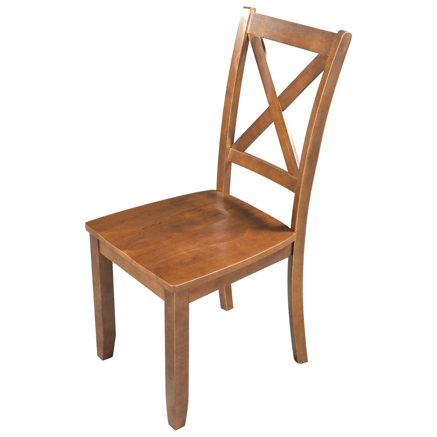 LUMISOL Farmhouse 3-Piece Drop Leaf Dining Table Set with 2 X-Back Chairs, Space-Saving Wood Table and 2 Chairs, Extendable Kitchen Table Set, Walnut
