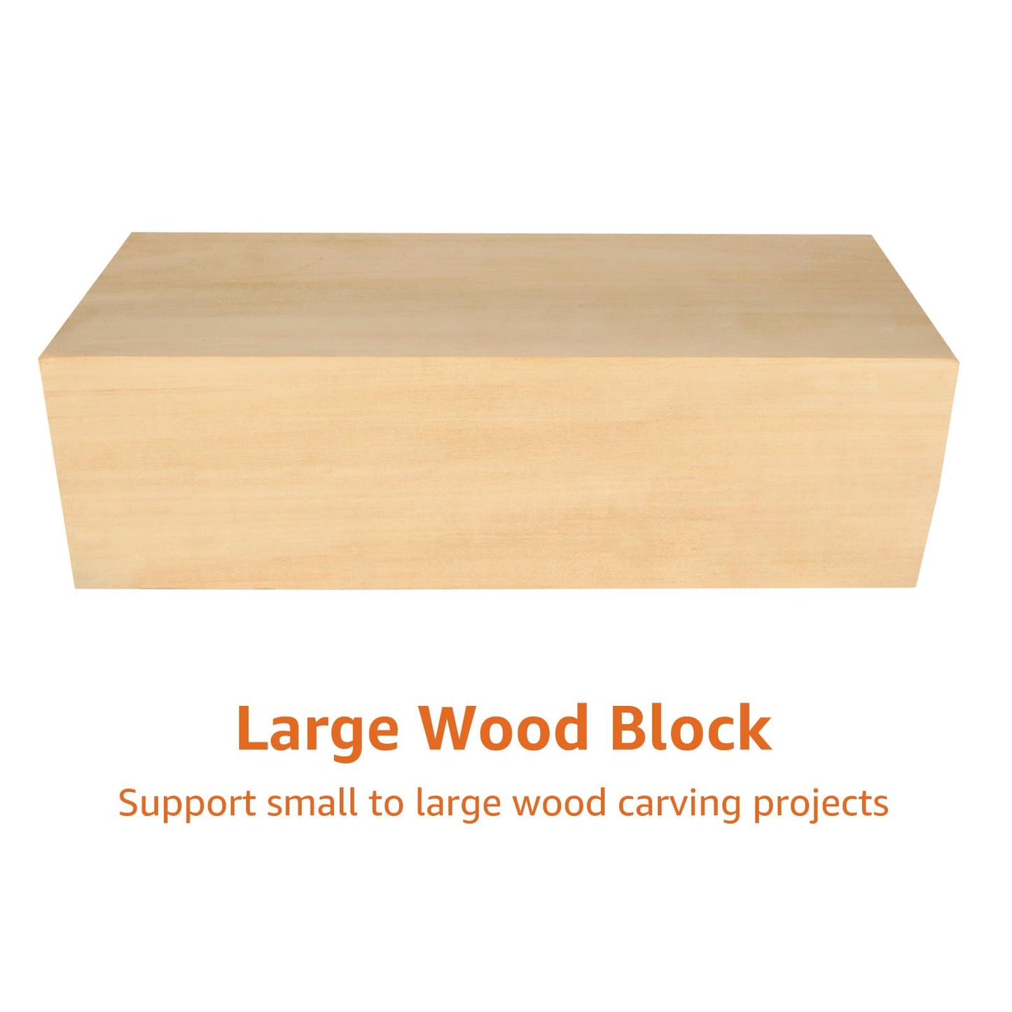 Acrux7 10 x 4 x 3 Inch Basswood Carving Blocks, Unfinished Bass Wood Block for Carving, Whittling, DIY Crafts, Beginner and Experts, Easy to Carve