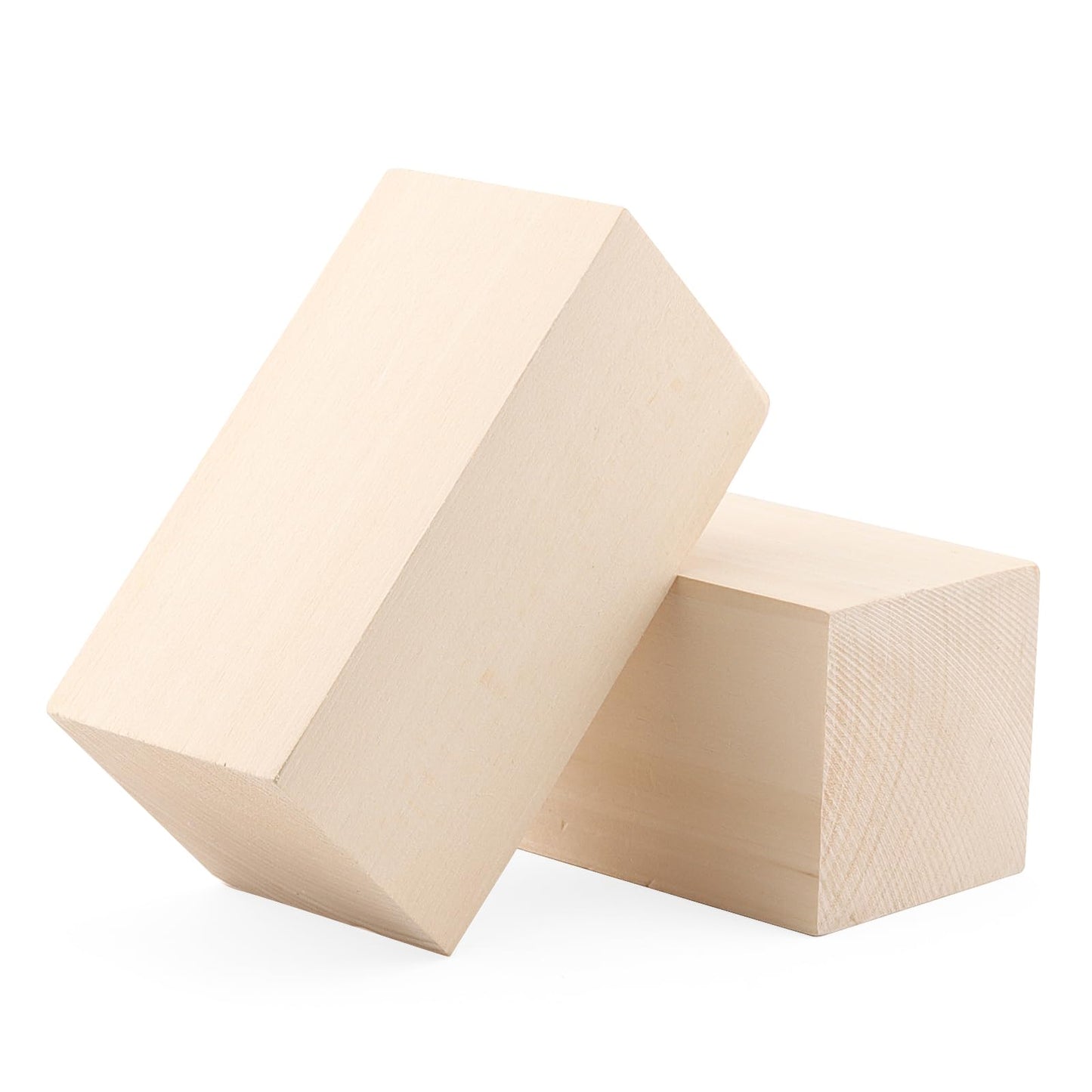 MUKCHAP 4 PCS 6 x 3 x 3 Inch Basswood Carving Blocks, Whittling Wood Blocks, Unfinished Basswood Carving Blocks for Beginners, DIY Crafting, Sculpture Artist