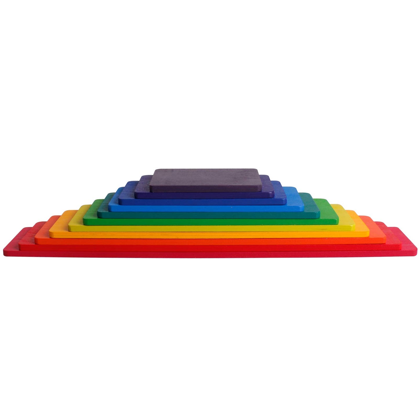 Dinhon 11 PCS Wooden Rainbow Board Oversized Stacking Game Jigsaw Puzzle Building Blocks Children's Baby Toddler Toys 3 Years Old Boys and Girls Toy Gifts