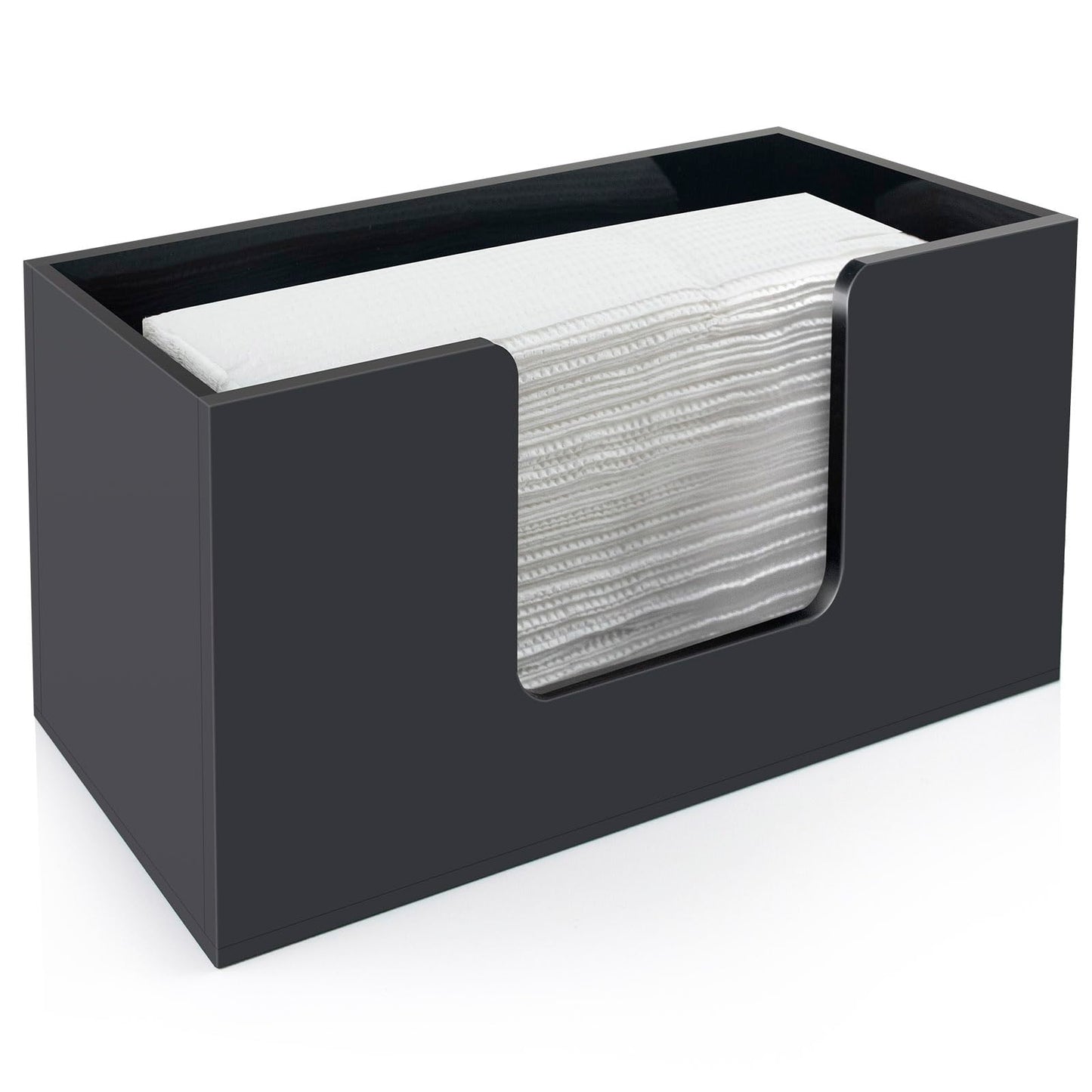 Paper Towel Holder Countertop, Black Acrylic Bathroom Napkin Holder, 1 Pack