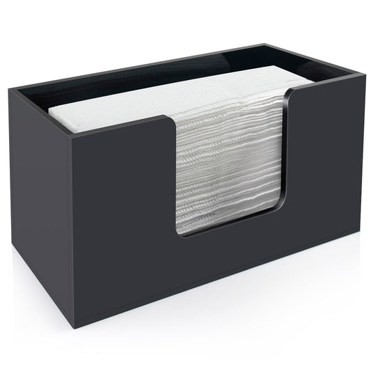 Paper Towel Holder Countertop, Black Acrylic Bathroom Napkin Holder, 1 Pack