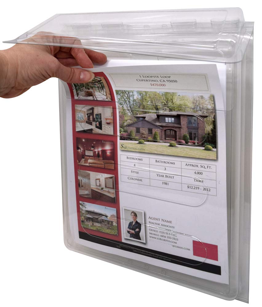 Outdoor Real Estate Brochure Box - Easy to Use Take One Document Holder Can Hold 200, 8.5 x 11 Documents, Flyers & Brochures or Other Outdoor Marketing Needs (2)