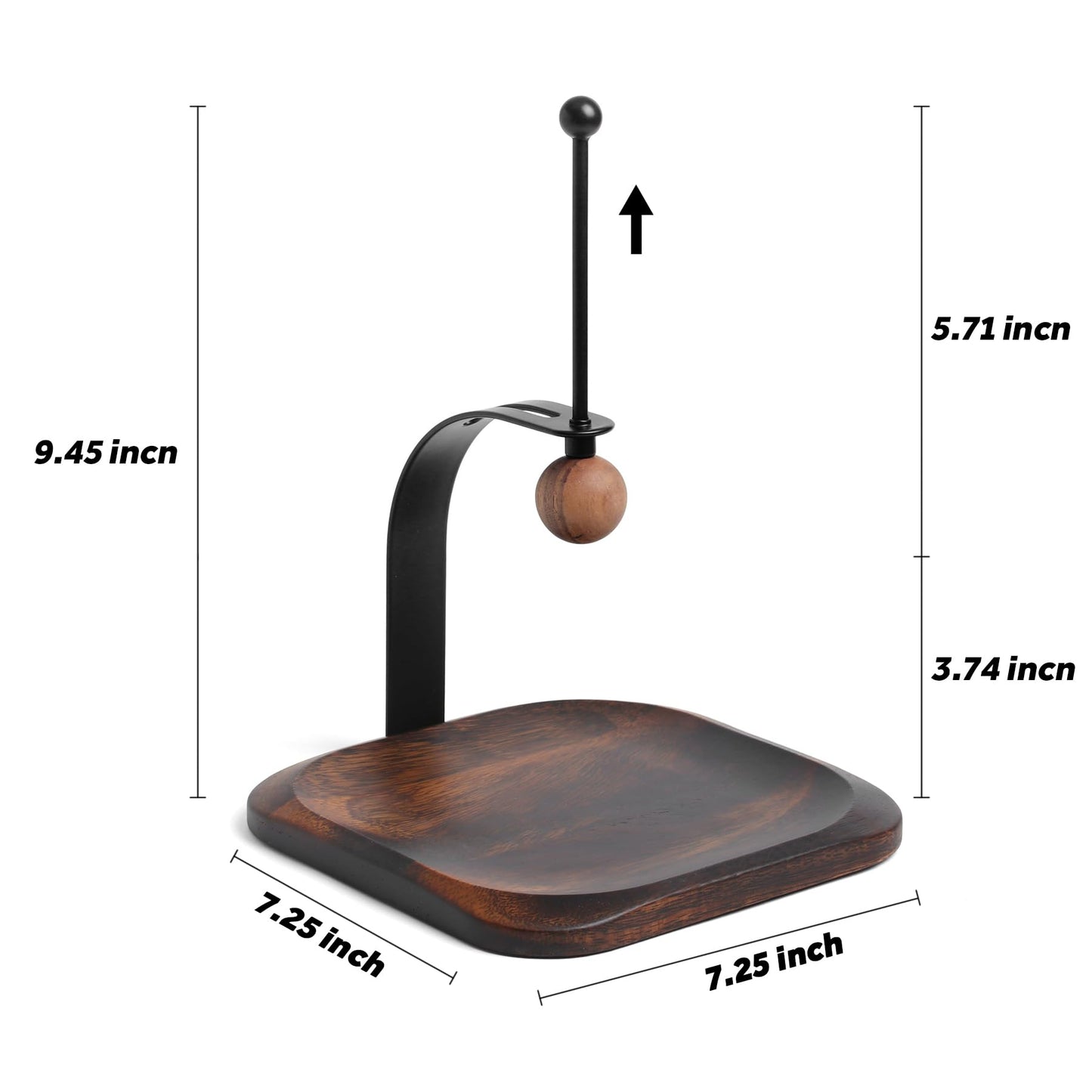 Napkin Holder for Table, Wood Napkin Holders for Paper Napkins, Cocktail Napkin Holder, Suitable for Kitchen, Restaurant, Bar, Office, Parties, Home Décor, Hotel, Cafe (South American black walnut)