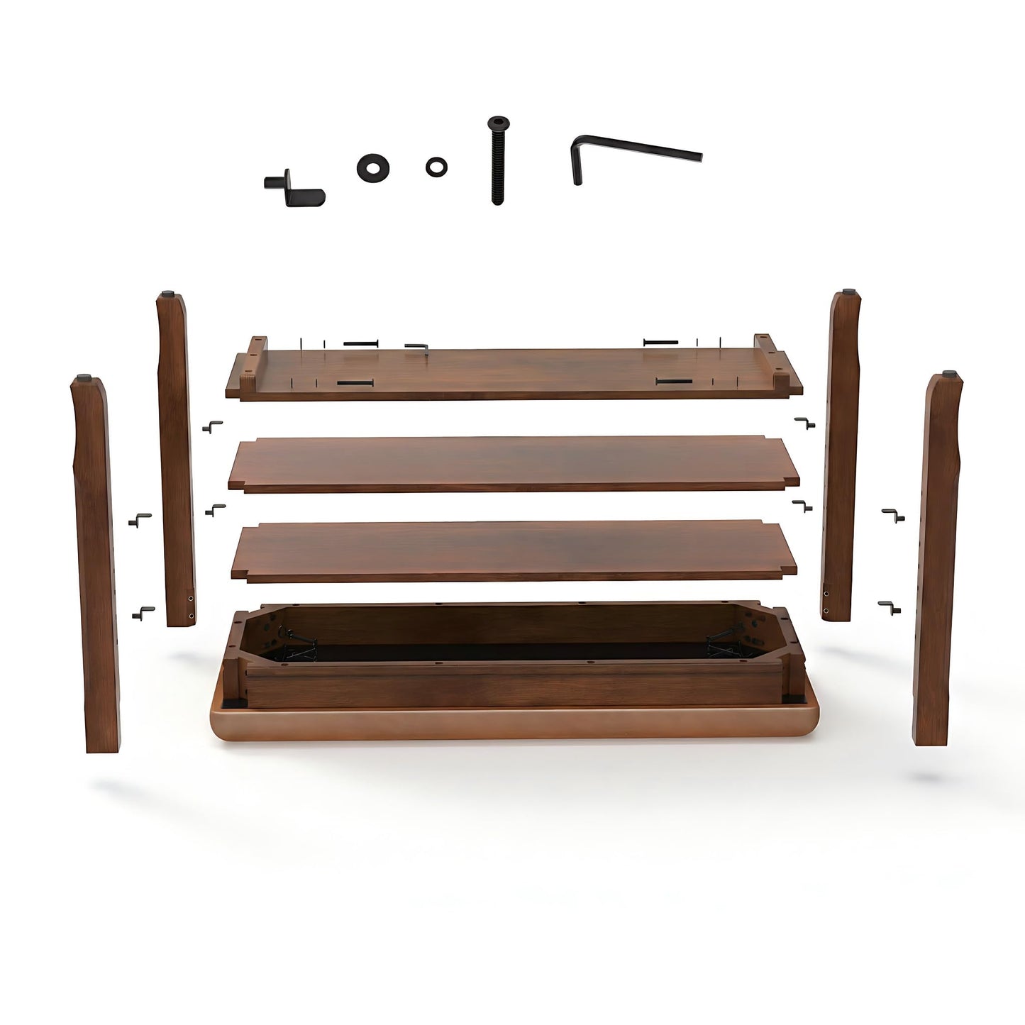 Shoe Rack Bench Entryway Storage with Leather Cushion, Shoe Organizer Bench for Entryway, Front Doors Entrances Hallway,Mudroom,Closet, Bedroom,Solidwood 3 Height-Adjustable Removable Shelve,39.4"