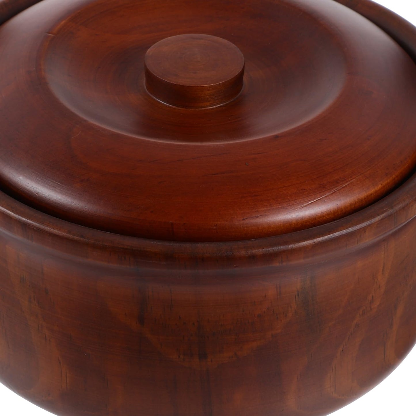 BESPORTBLE Wooden Snacks Bowl with Lid 6.29In Lightweight Fruit Plate Snack Box for Kitchen Counter Home Storage Easy to Clean
