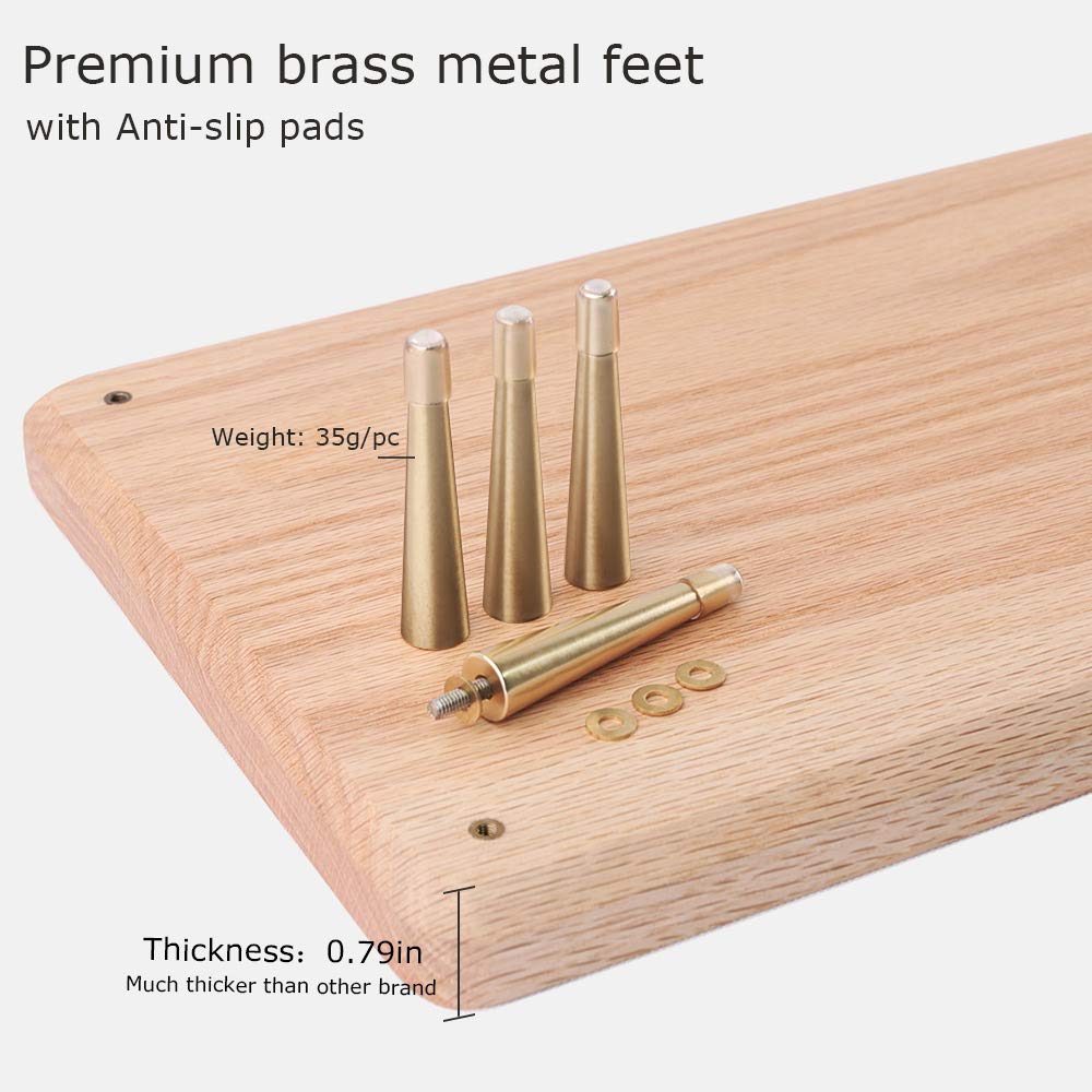 CRAFT KITTIES Monitor Stand Wood Riser with 4 USB Ports, Computer Monitor Stand with America Walnut Data Transfer Charging Hub -Compatible with Computer, Mac, PCs, Smartphone, 20.5*8.3in