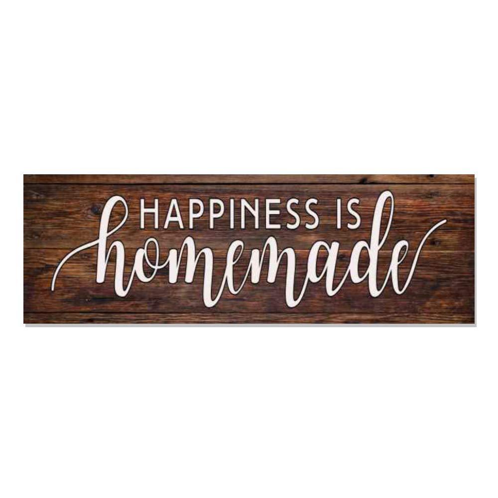 Happiness is Homemade Farmhouse Rustic Looking Wood Sign Wall Décor Gift 6 x 18 Wood Sign B3-06180028035