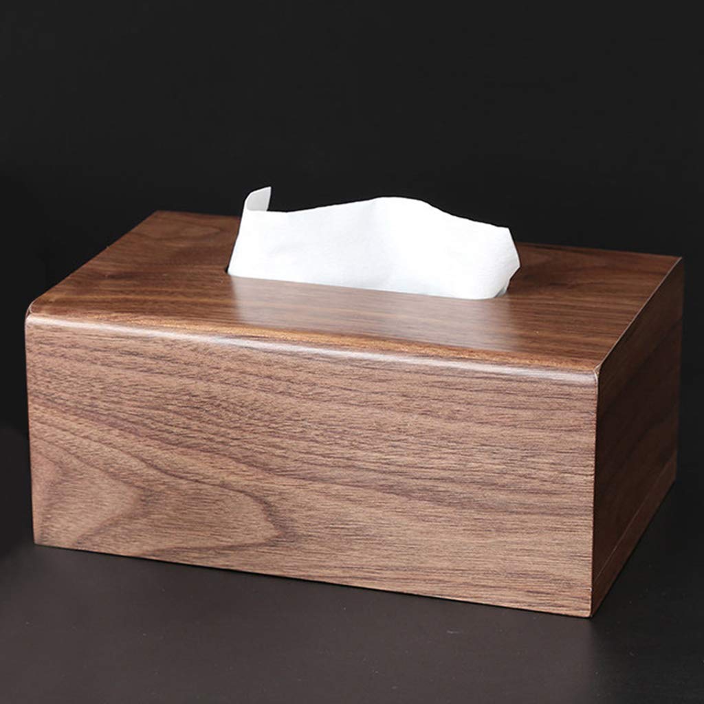 Walnut Tissue Box With Removable Lid Luxury Wooden Paper Holder Napkins For Case Living Room Coffee Table Desktop Drawer Box For Creative Solid Wood Desktop Storage Box Decoration Home Desk Napkins