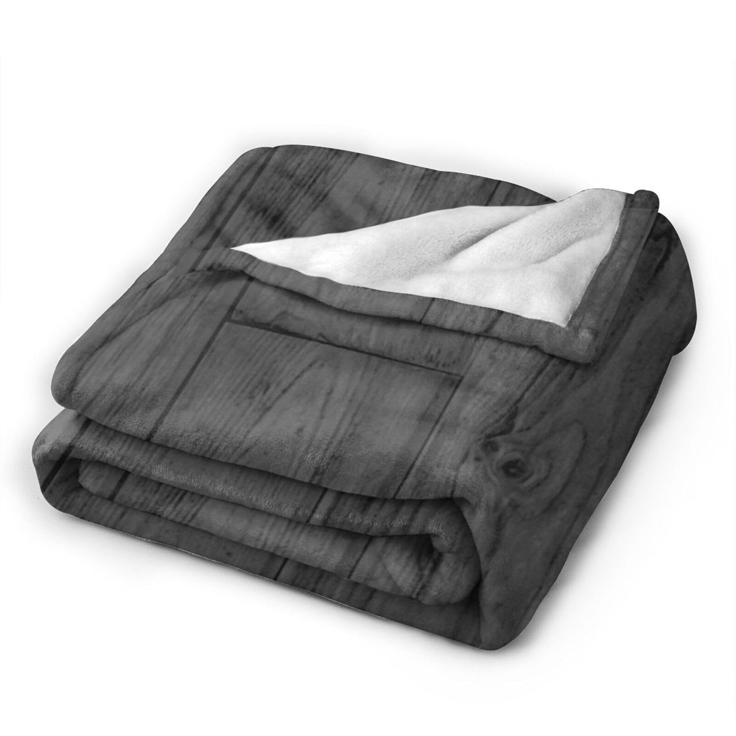 50"X40" Dark Wooden Floorboards Texture Soft Flannel Blanket - Lightweight and Quick Drying, Used for Home, Travel, Camping