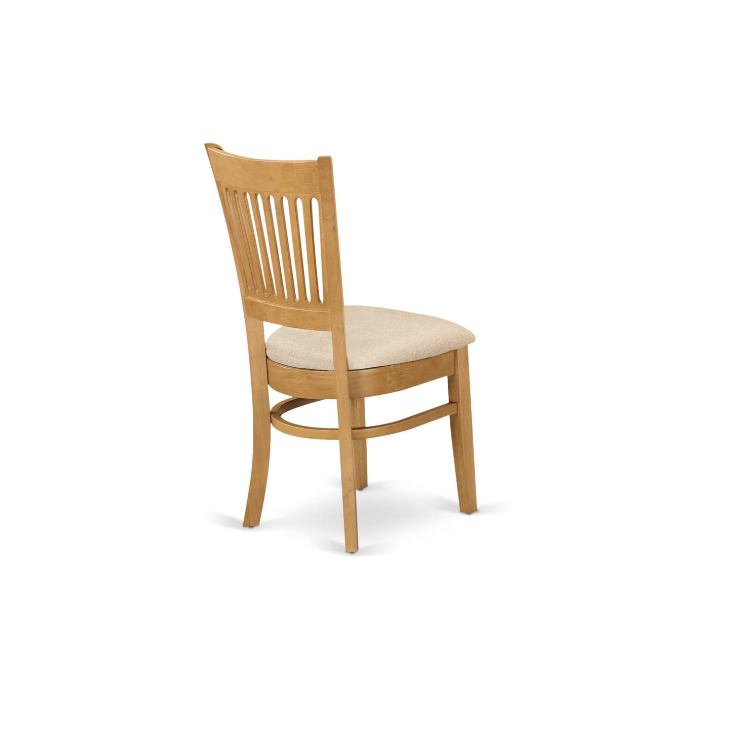 East West Furniture VAC-OAK-C Vancouver Dining Chairs - Linen Fabric Upholstered Wood Chairs, Set of 2, Oak