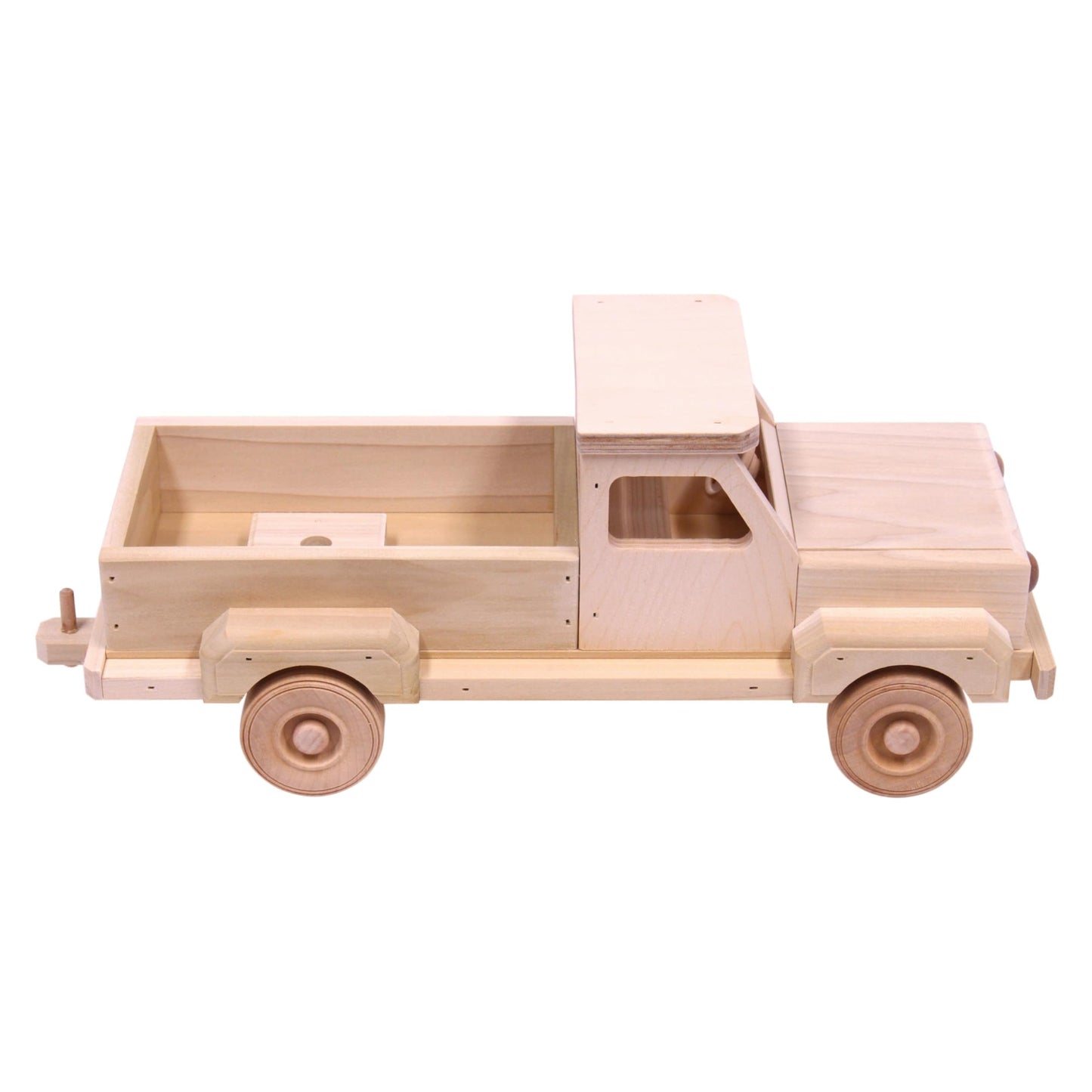 AmishToyBox.com Wooden Toy Pickup Truck & Gooseneck Horse Trailer Set