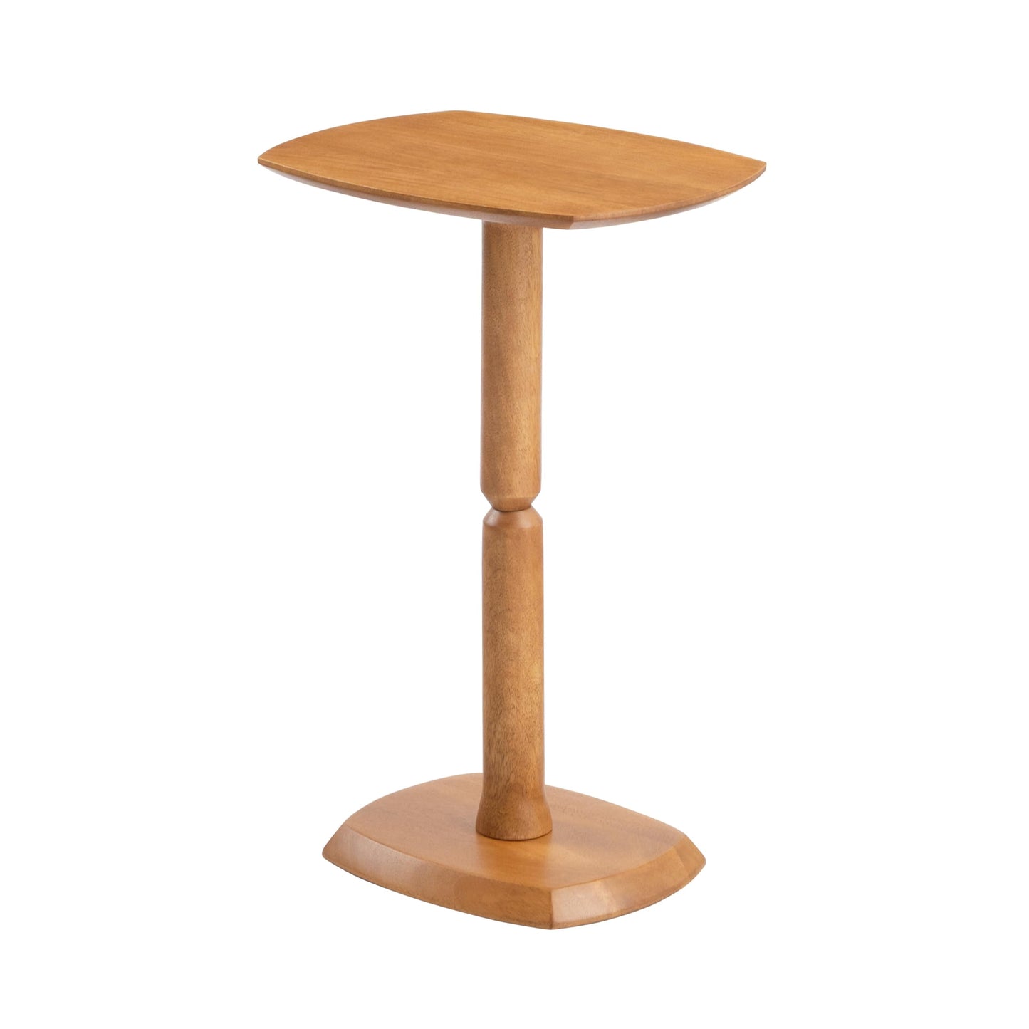 MH London Cooper 22" Solid Wood Pedestal Side Table, Mid Tone Honey