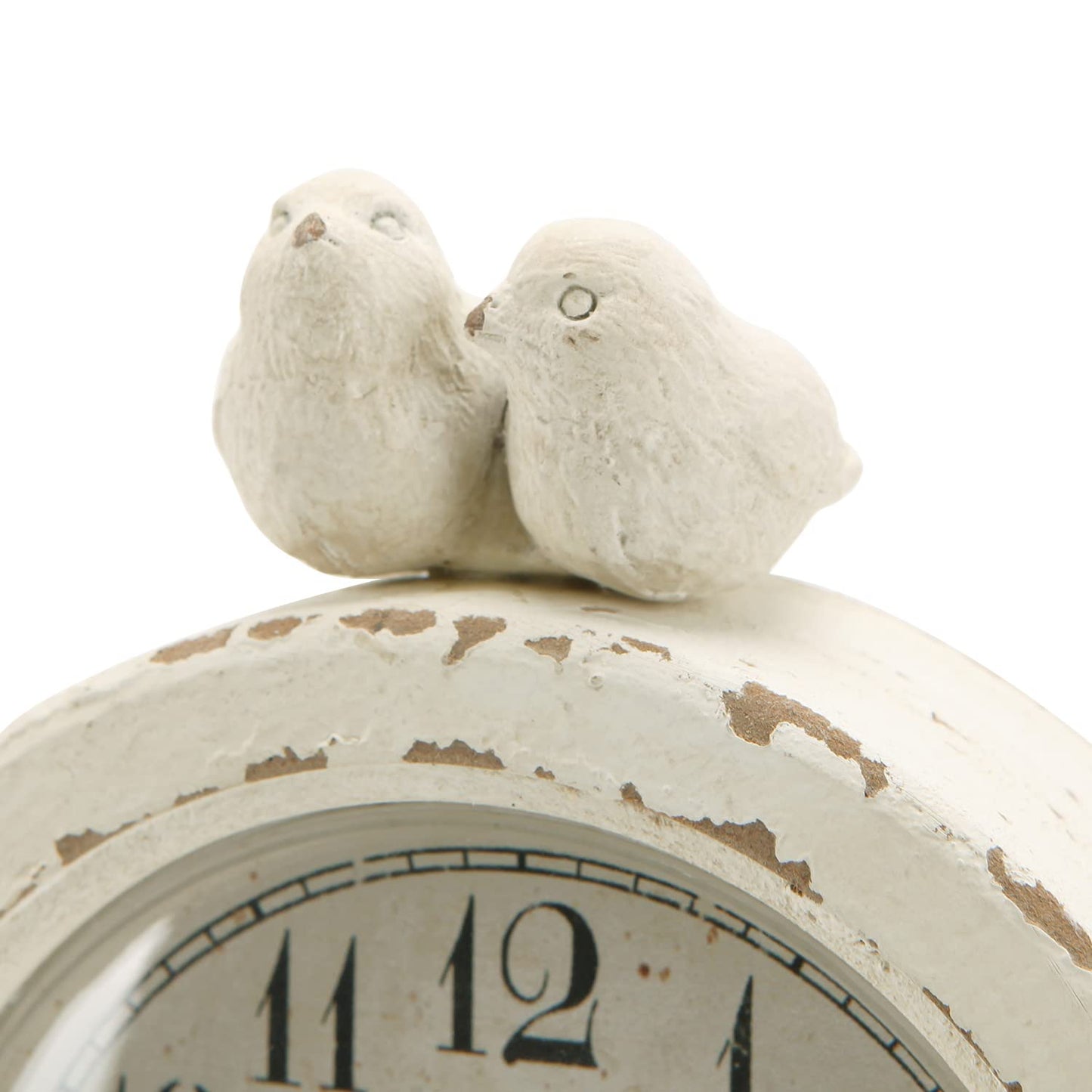 NIKKY HOME Vintage Bird Mantel Clock, Shabby Chic Wooden Table Clock