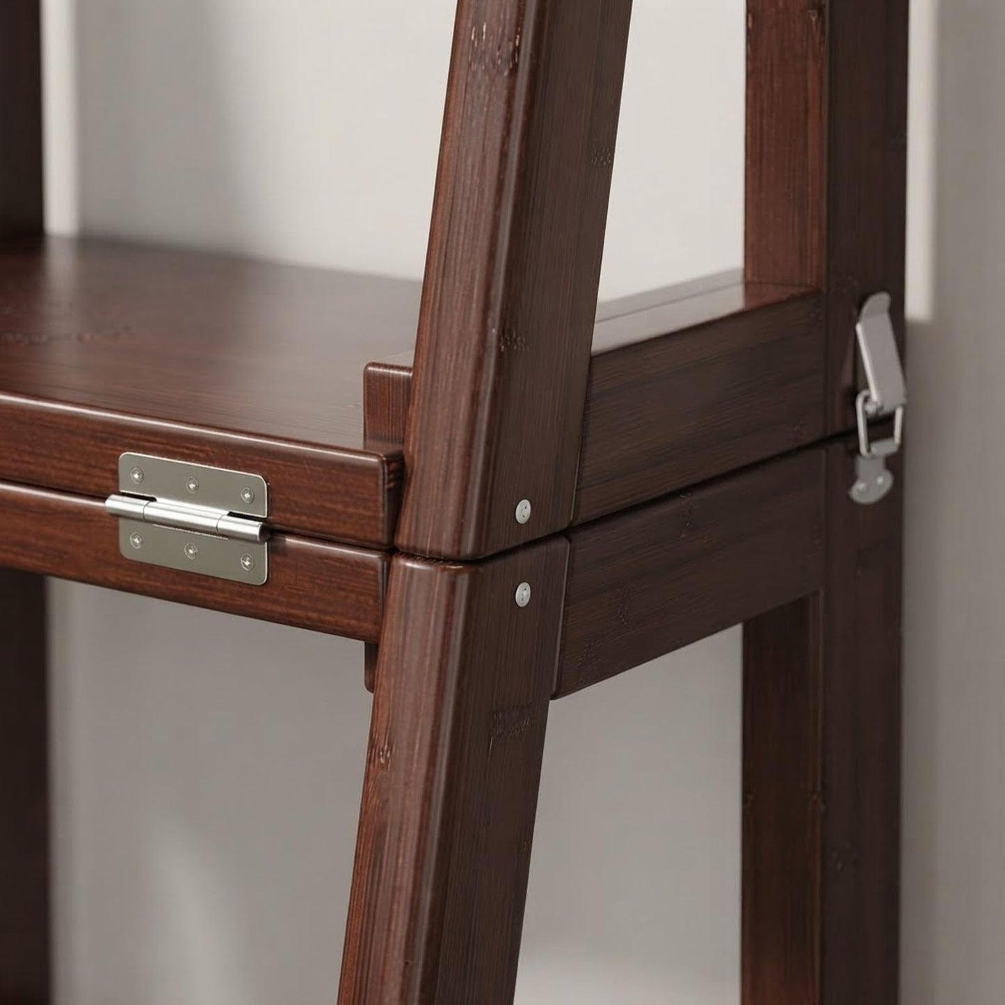 RASJCGRCOA Ladder Chair, Step Stool, Folding Library Shelf, 2 in 1 Convertible Solid Wood Ladder, Multi-Functional Portable Household Stair for Kitchen Living Room