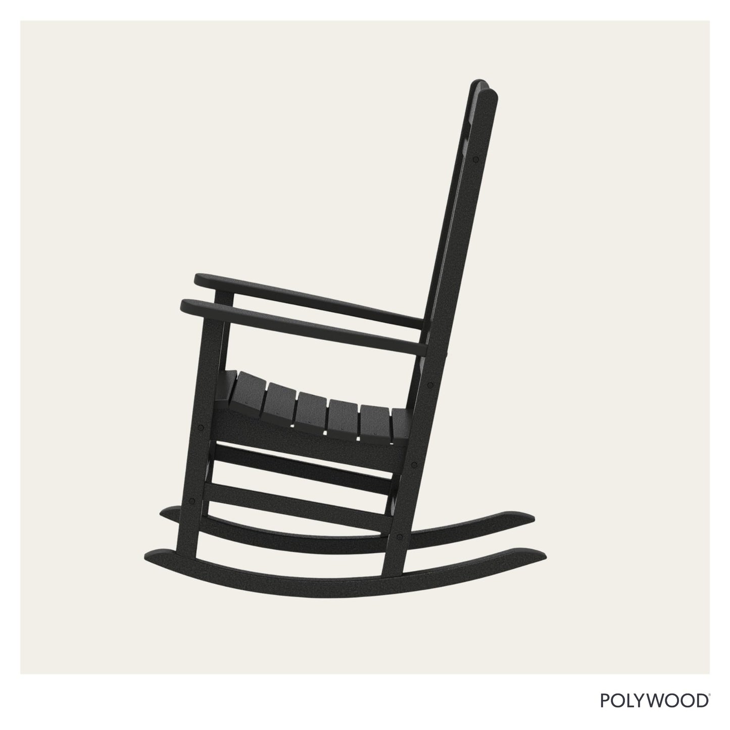 POLYWOOD Presidential Rocking Chair in Black