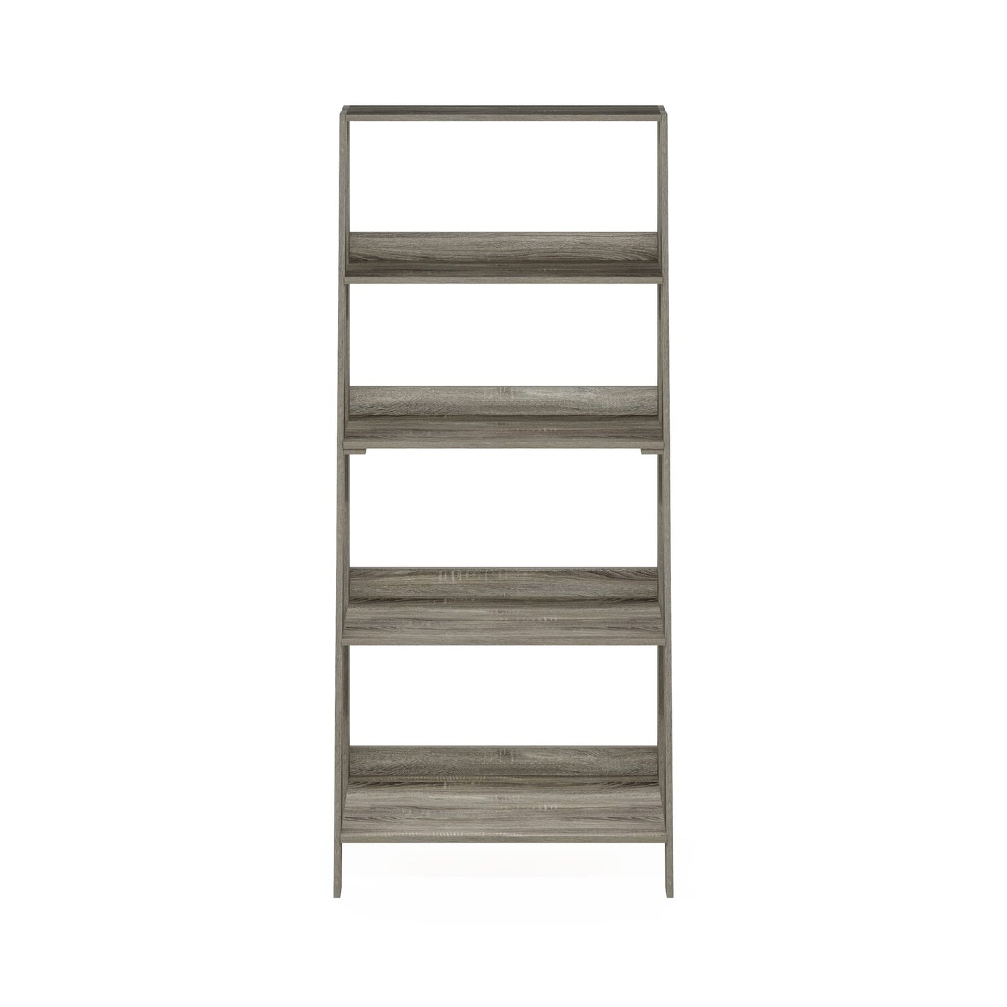 Furinno Ladder Bookcase Display Shelf, 5-Tier, French Oak