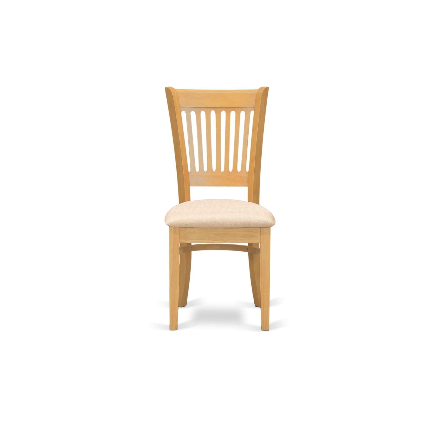 East West Furniture VAC-OAK-C Vancouver Dining Chairs - Linen Fabric Upholstered Wood Chairs, Set of 2, Oak