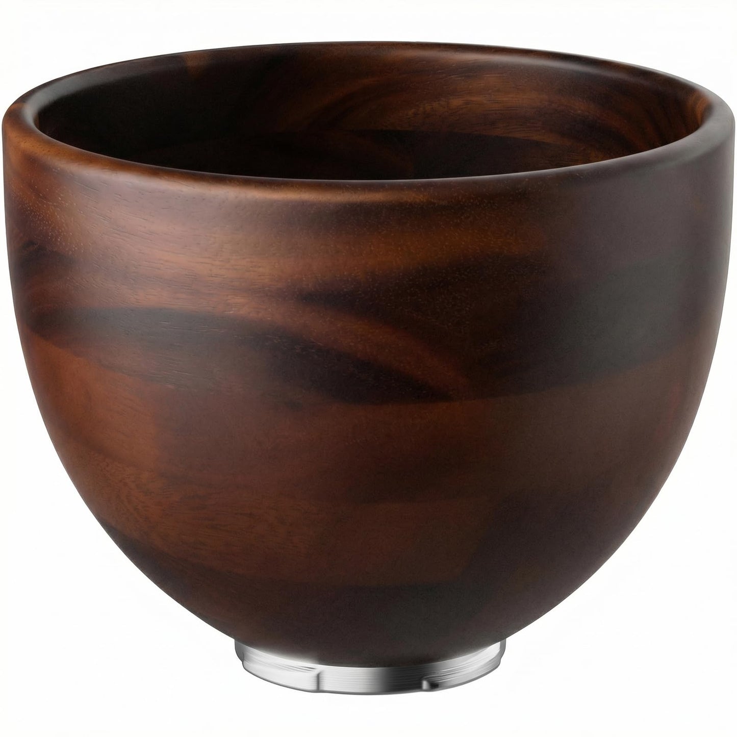 Cofun Premium Wood Mixing Bowl, Compatible with 4.5-5 Qt Tilt-Head Stand Mixers, Natural True Wooden Bowls, 5 Qt Kitchen Aid Bowls for Mixer with Stainless Steel Locking Base