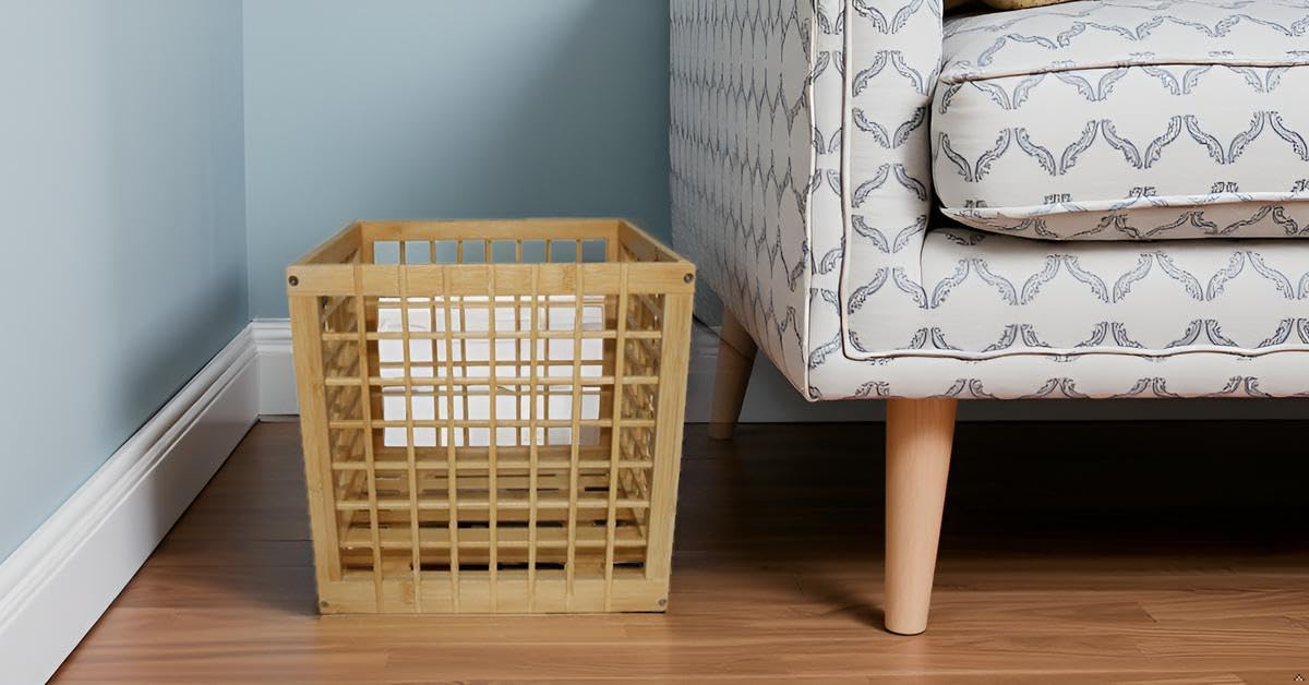 altCooking Hub Bamboo Stackable, Cube Storage Bins - Lattice Design 2 Pack (10.5x10.5x10.5)