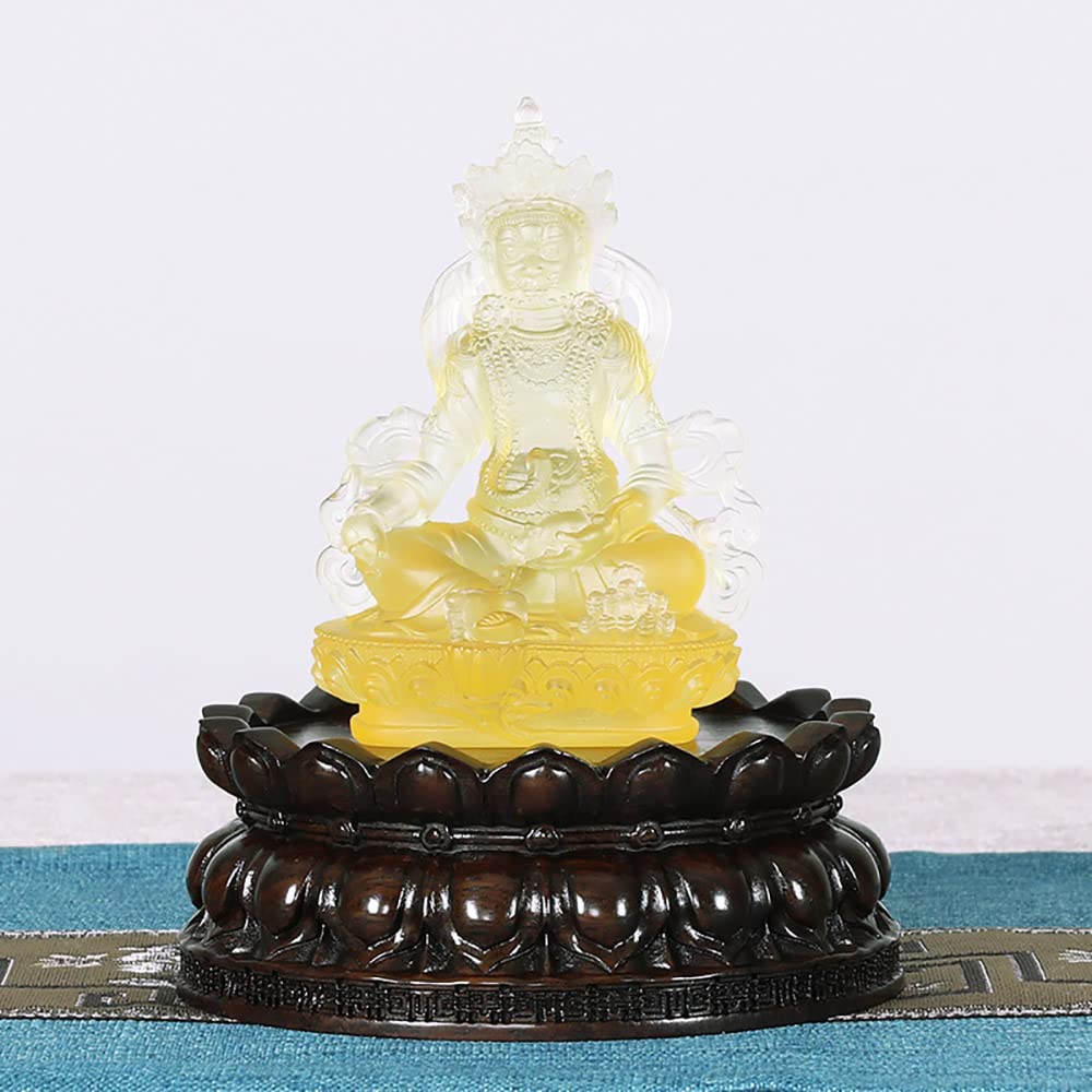 GOLDY&WENDY Chinese Wooden Rosewood Lotus Base Guanyin Buddha Statue Sculpture Pedestal Craft Display Stand