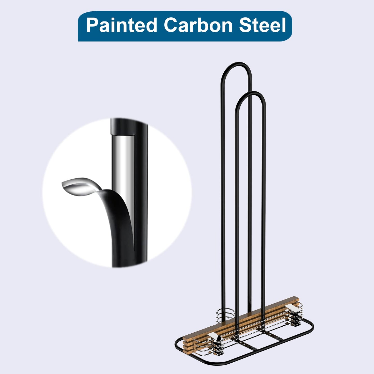EASTTOWEST Hanger Stacker Organizer, 33 inch Height Stand, Clothes Hanger Storage Rack, Laundry Room, Black