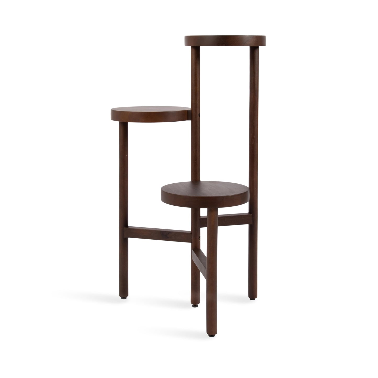 Kate and Laurel Fitley Modern Three-Tier Freestanding Plant Stand, 16 x 16 x 35, Dark Brown, Decorative Tiered Mango Wood Plant Stand for Useful House Plant Decor