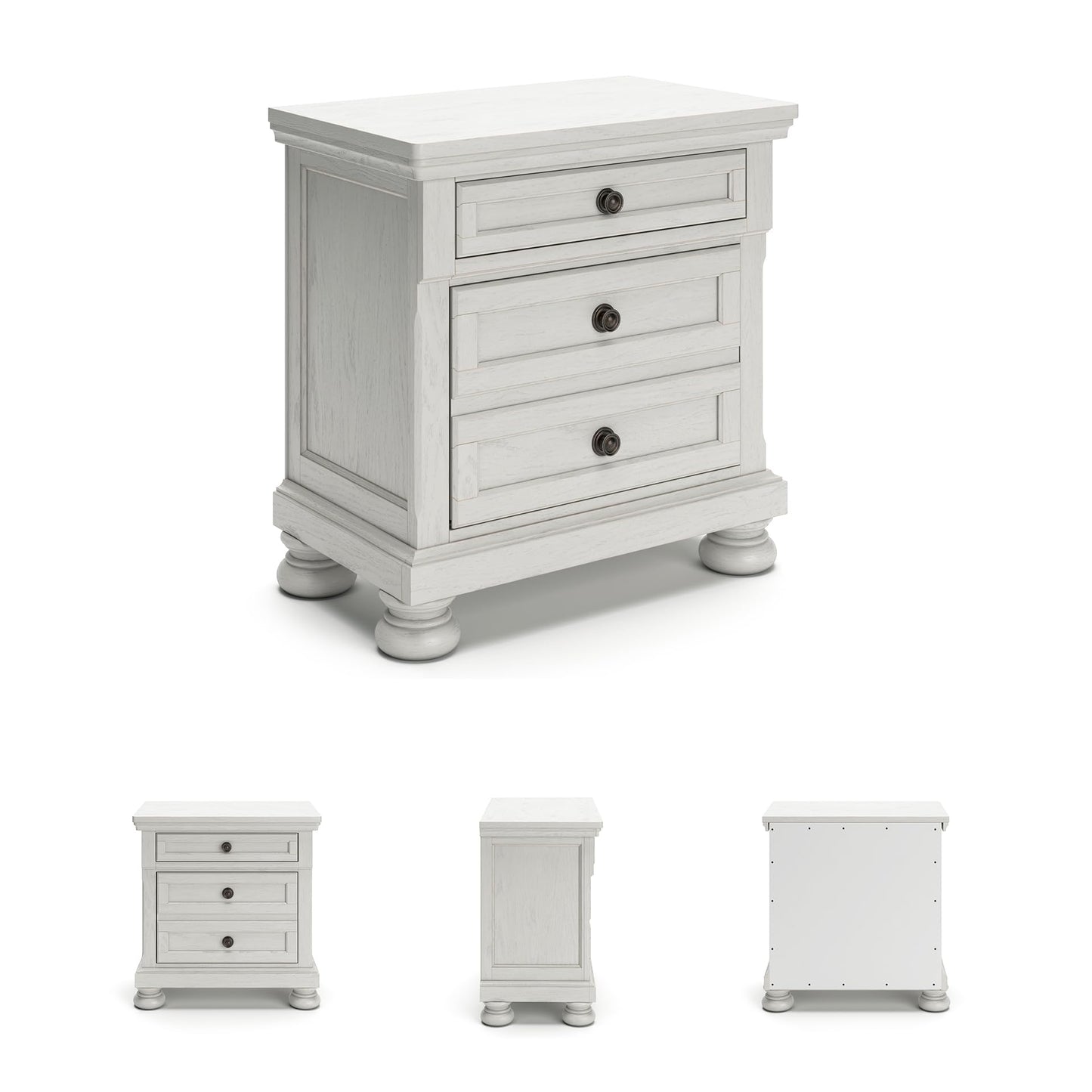 Signature Design by Ashley Robbinsdale Traditional 2 Drawer Night Stand, White