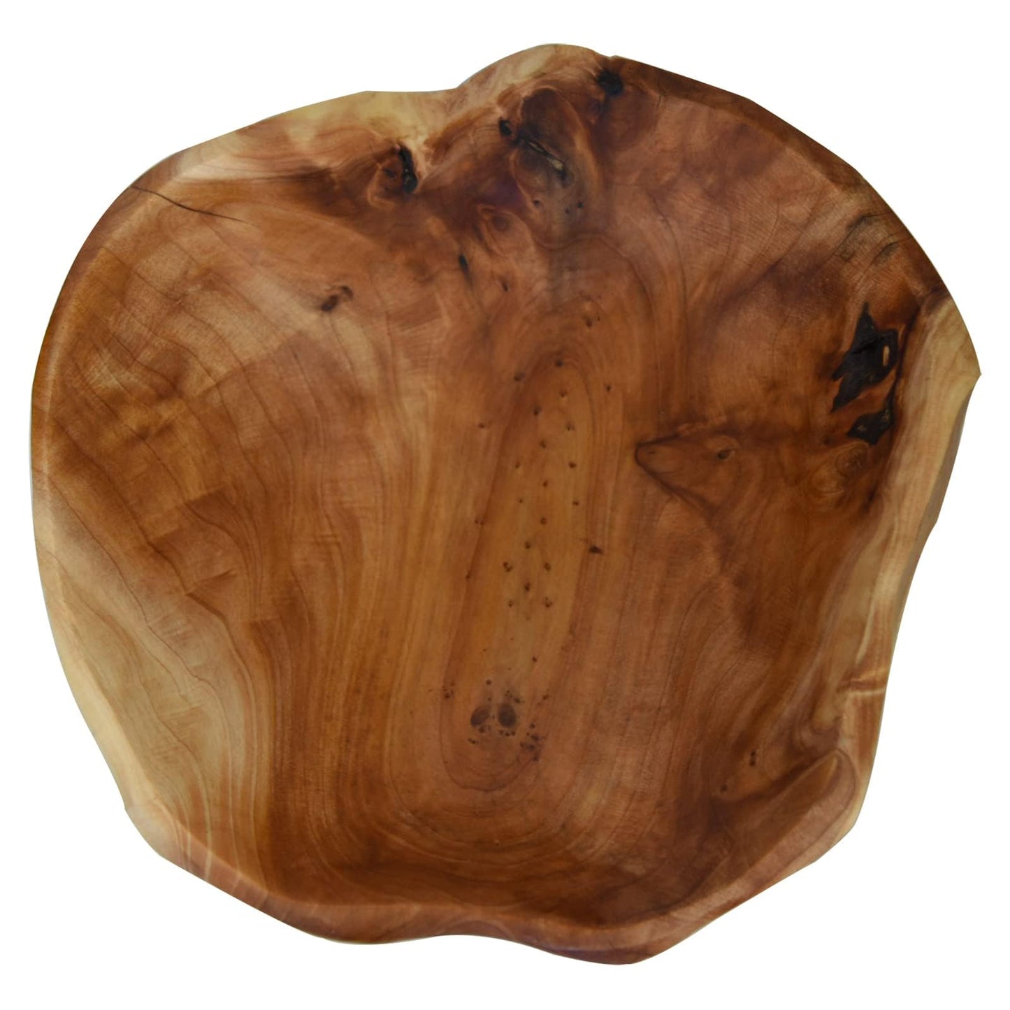 KIDYBELL Wooden bowl Creative Wood Bowl Root Carved Bowl Decorative Handmade Natural Wood Candy Serving Fruit Bowl(9"-10")
