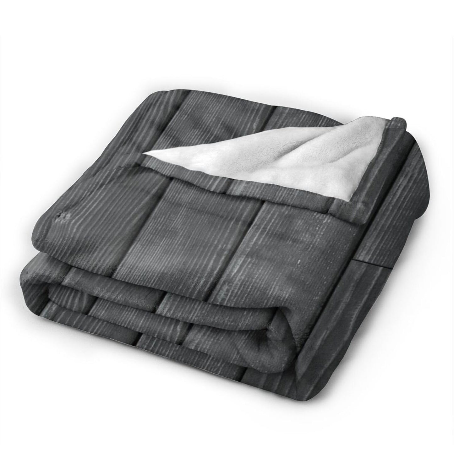 60"X50" Dark Wooden Texture Soft Flannel Blanket - Lightweight and Quick Drying, Used for Home, Travel, Camping