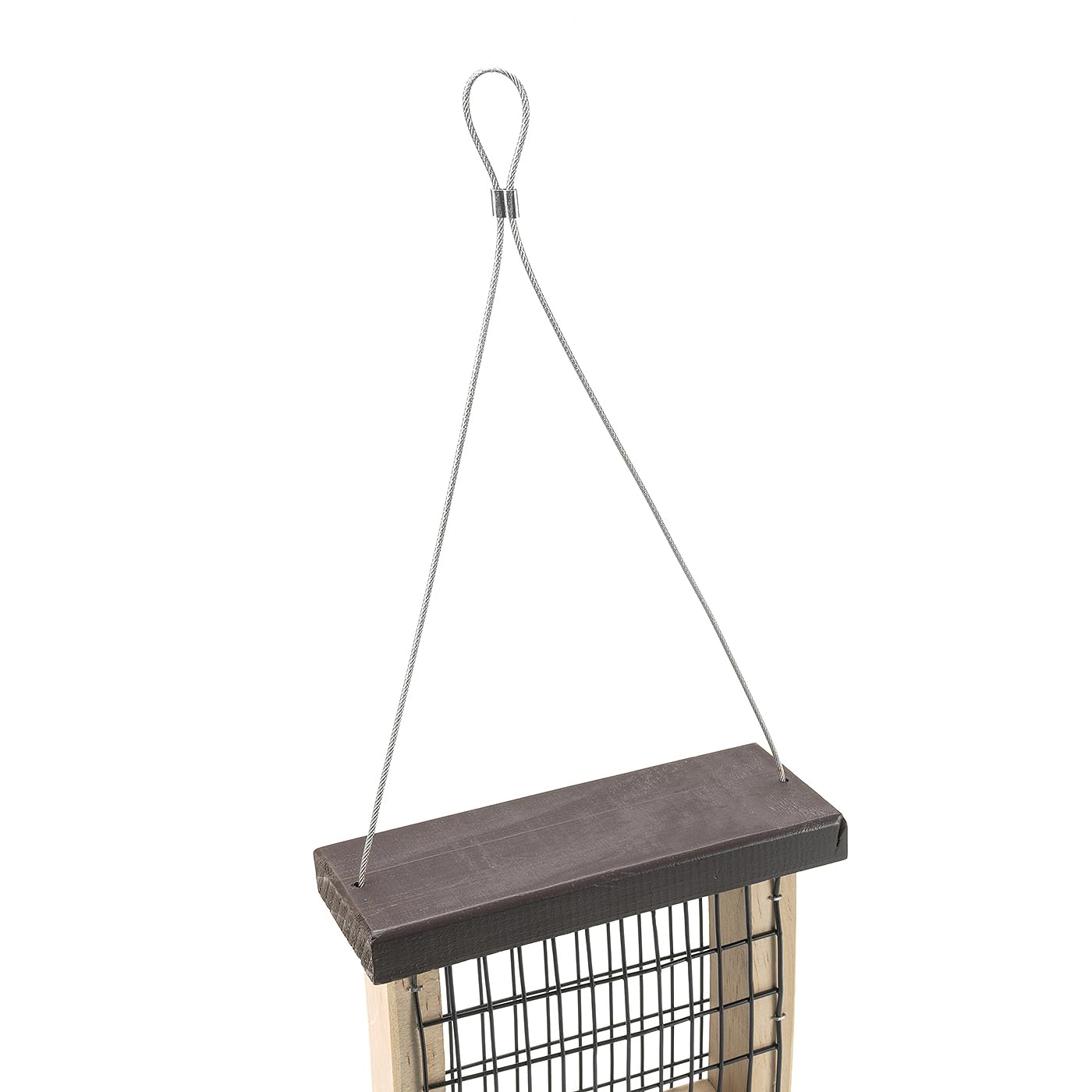 Rocky Mountain Goods Wood Bird Feeder with Suet Holder for Outside Hanging - Woodpecker Suet Feeder with Tail Prop - Durable Wooden Design with Wire Mesh for Wild Birds - Easy to Fill & Clean
