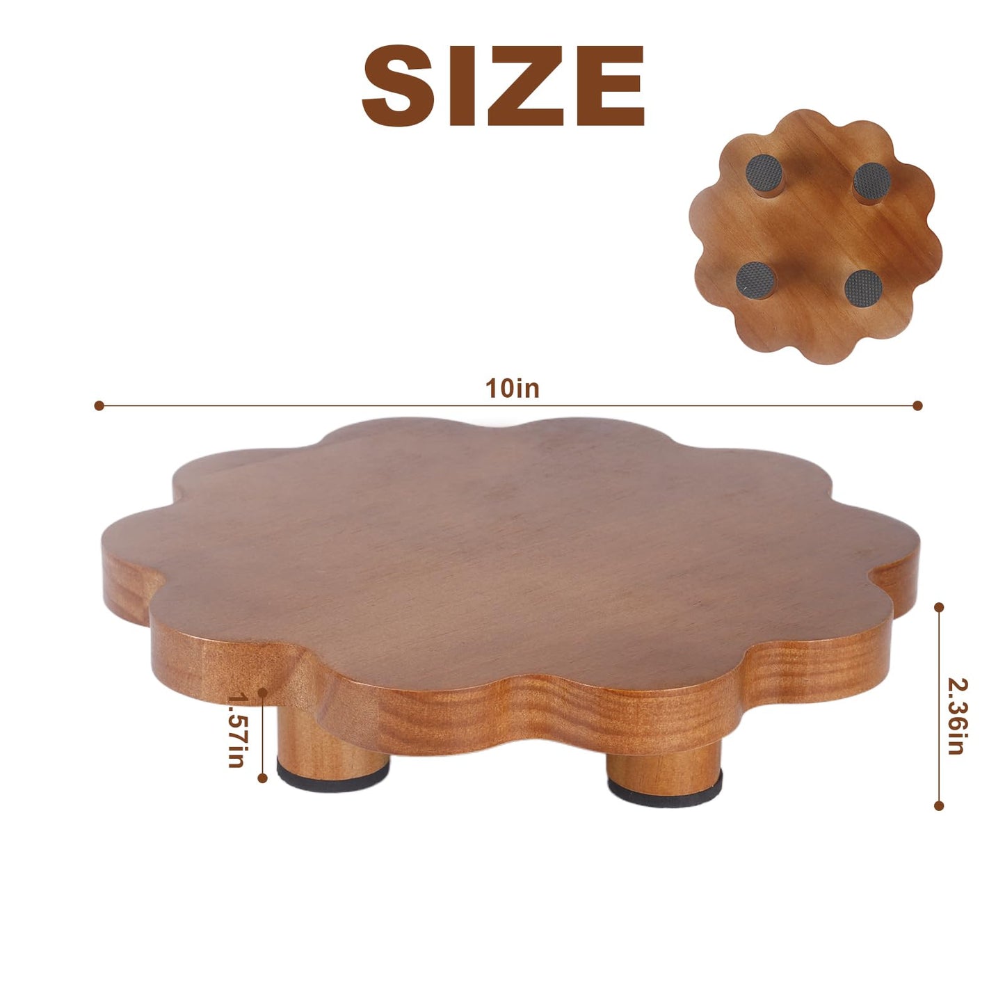 Wooden Tray, 10" Rustic Decorative Wood Soap Tray for Kitchen and Bathroom Counter Organizer Natural Wood Grain, Tidy up Cluttered Desktop, Enhance Decorative Space(2 Pack)