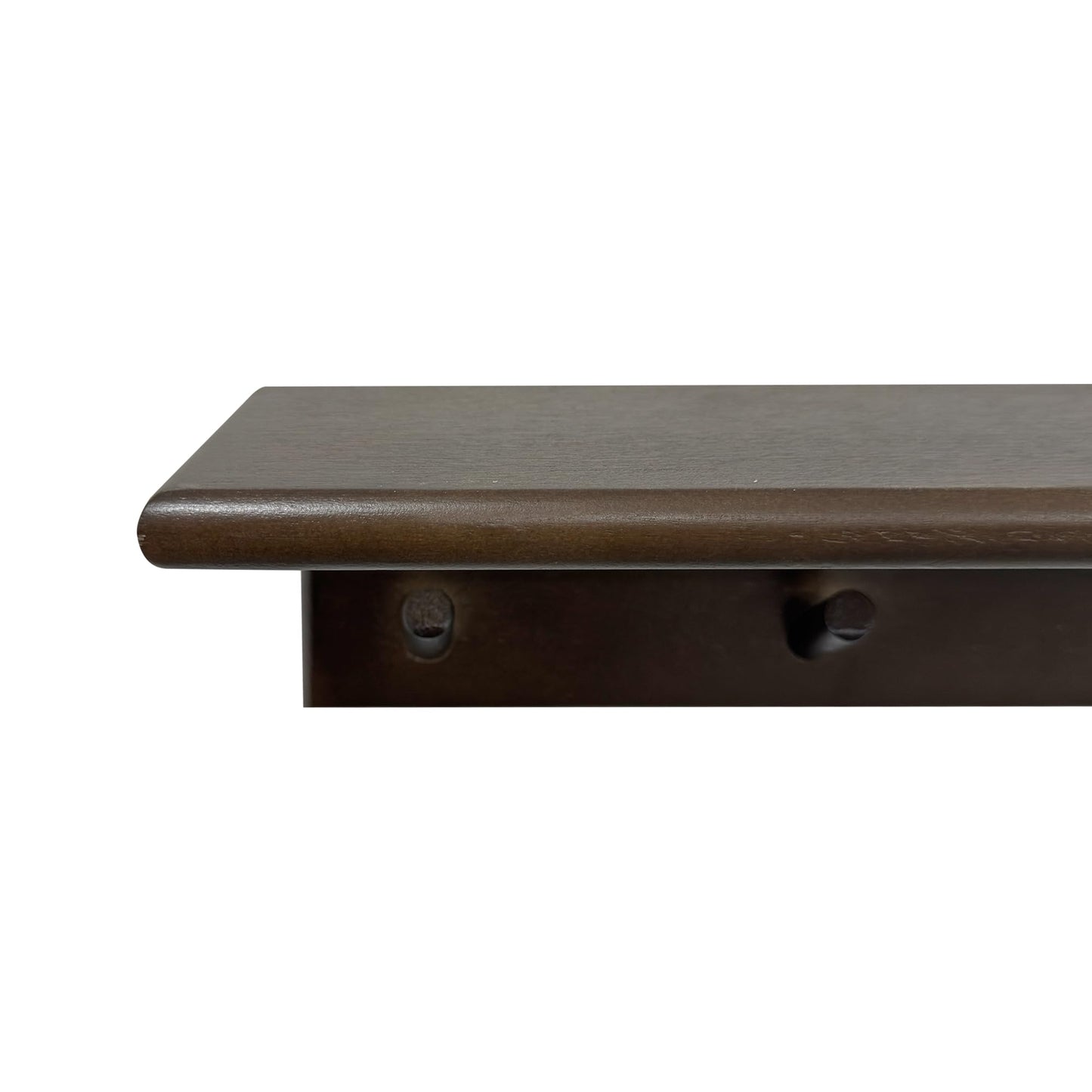 Musanpou Wall Mounted Coat Rack with Shelf, Walnut Color，hat Rack for wall