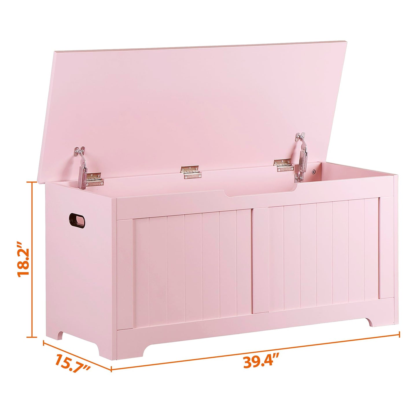 Saicool Wooden Storage Chest,30/40 Inch Storage Trunk w/2 Safety Hinges, Storage Bench, Modern Lift Top Chest Box Organizer (Pink, 40 Lx 15.7 W x19 H Inch)