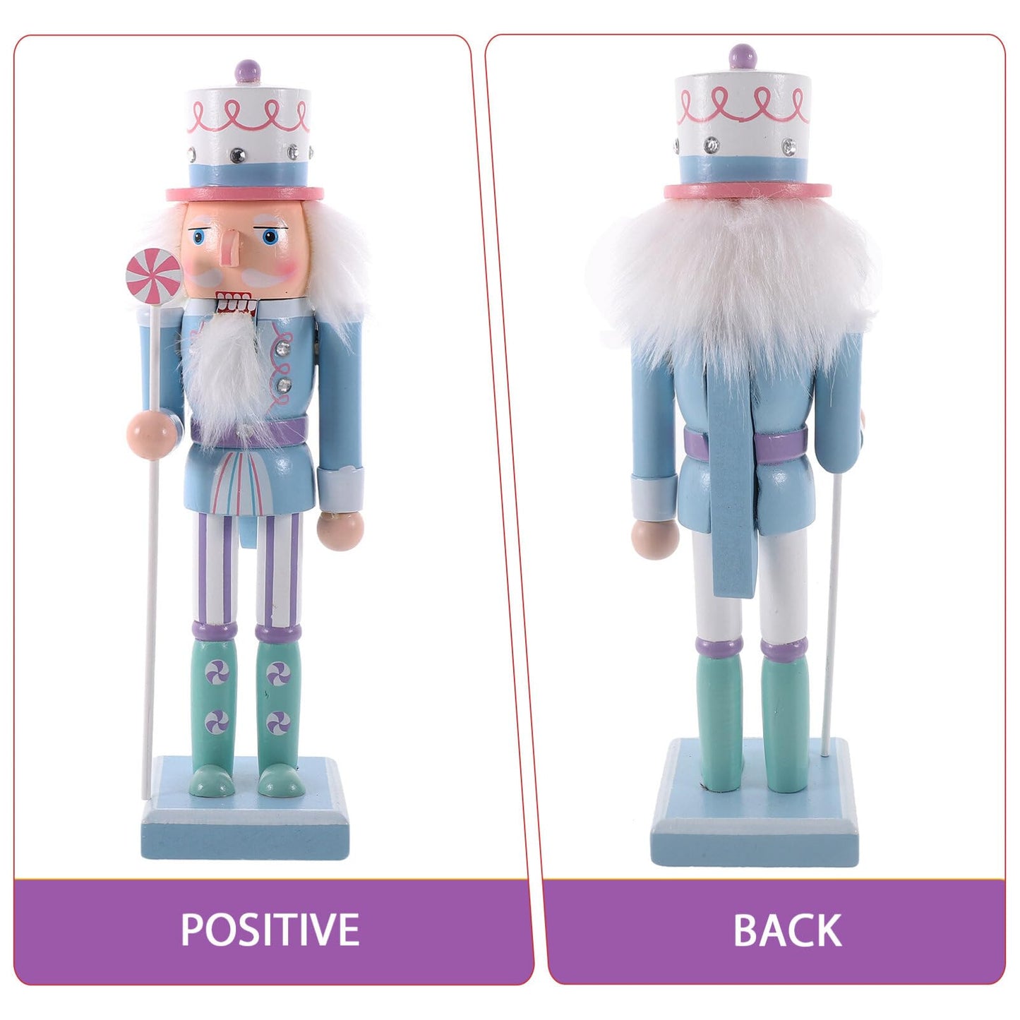 1Pcs Holiday Wooden Nutcracker Christmas Decorations Nutcracker Figures Festive Collectible Nutcracker Ornament for Festival Party