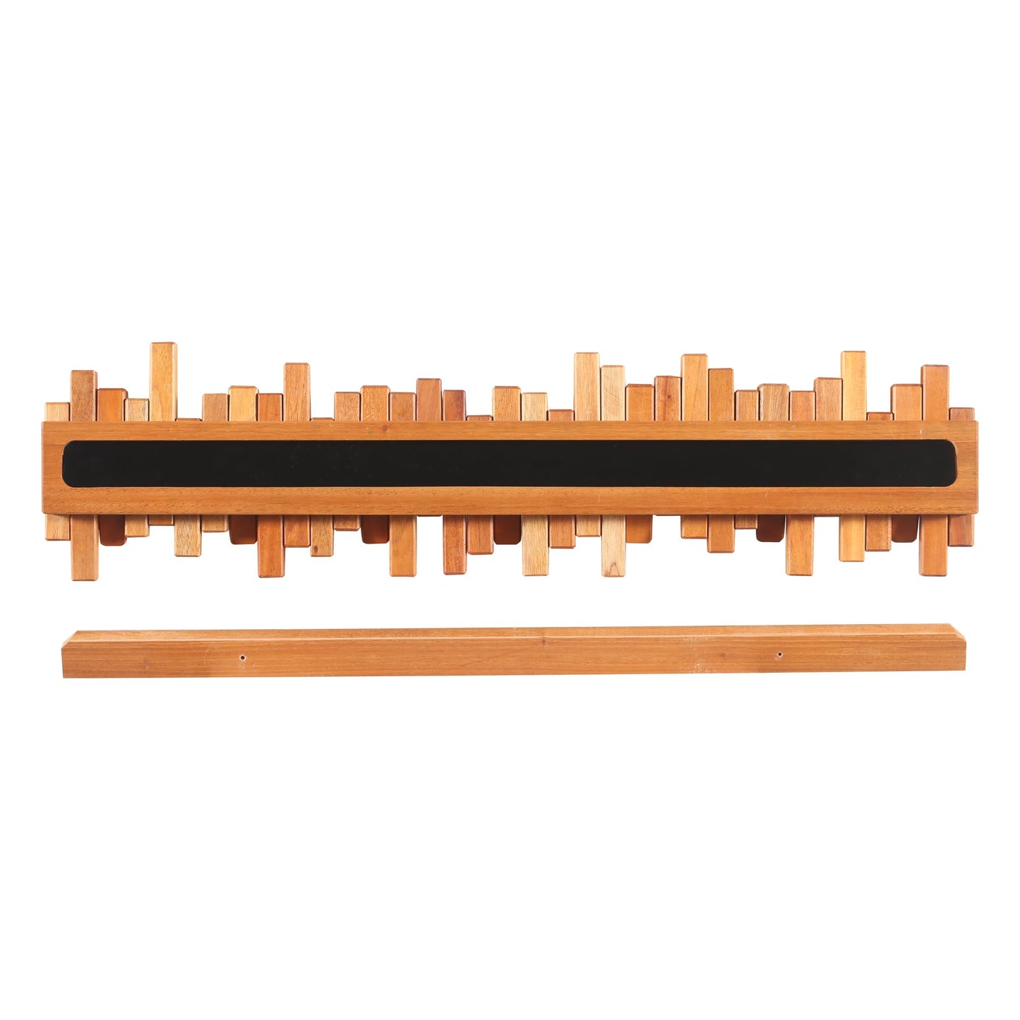 Acsigesn Wooden Coat Rack Wall Mounted Sticks Multi Rack Solid Handmade Natural Cherry Wood Artwork with 5 Flip-Down Unique Modern Hooks for Coats Bag Hat Umbrella