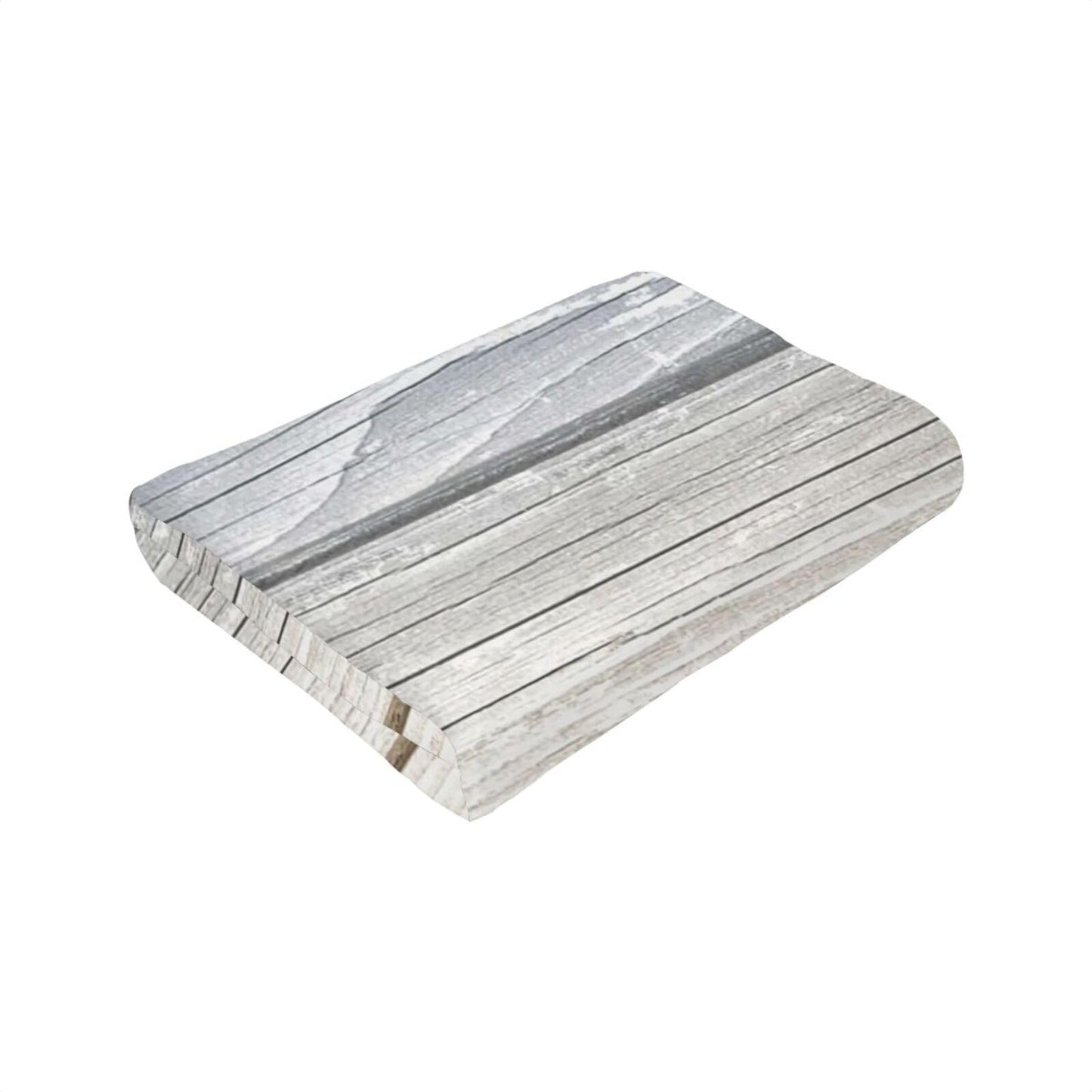 Planks Grunge Vintage Wooden Board (7) Reversible Flannel Throw Blanket - Ultra Soft Lightweight Blanket for Bed, Couch, Travel 40"X30"