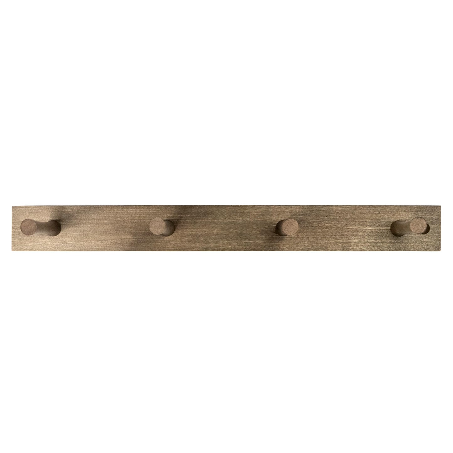 Spectrum Coat Rack Wall Mount 4 Peg Wooden Pegs Organizer for Hanging Coats Hats Bags Towels Jackets Purses, Easy Install Wall Mounted Peg Rack Hanger for Closet Entryway Bedroom Storage, Greige