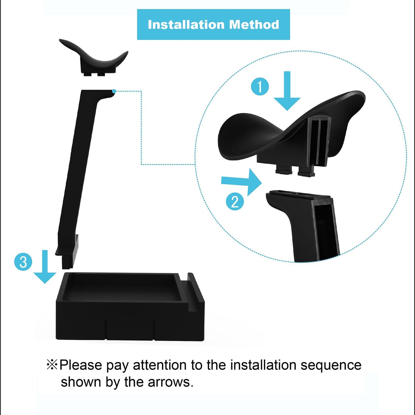 COOSKIN Headset Holder,Desktop Headphone Stand with Desk Storage Earphone Mount Headset Hanger Headphone Rack
