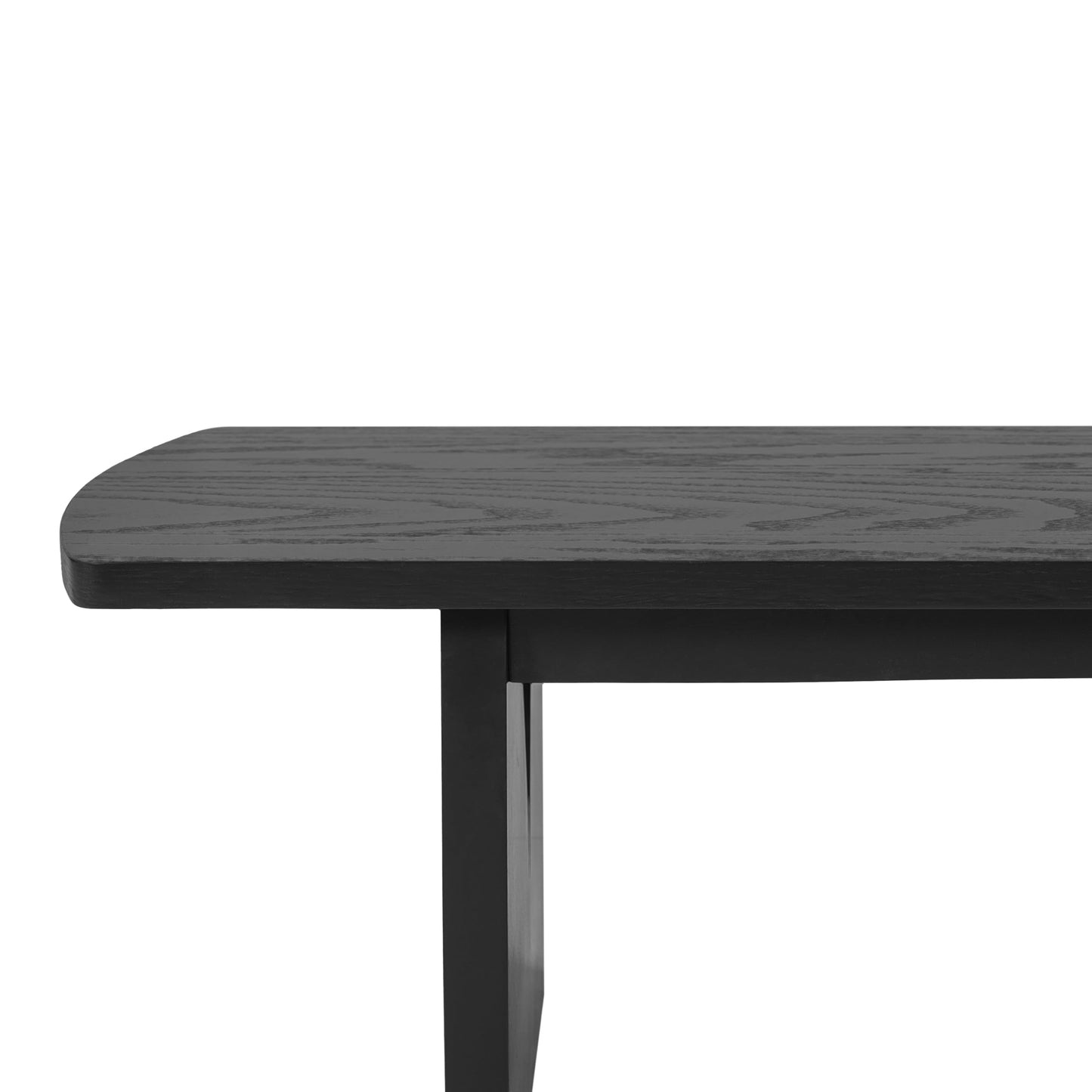 Christopher Knight Home 63" W Dining Bench, Modern Farmhouse Entryway Bench Indoor, Solid Wood Bench with Acacia Legs & MDF Seat, Long Bench for Dining Room Bedroom End of Bed Hallway, 400 lbs, Black