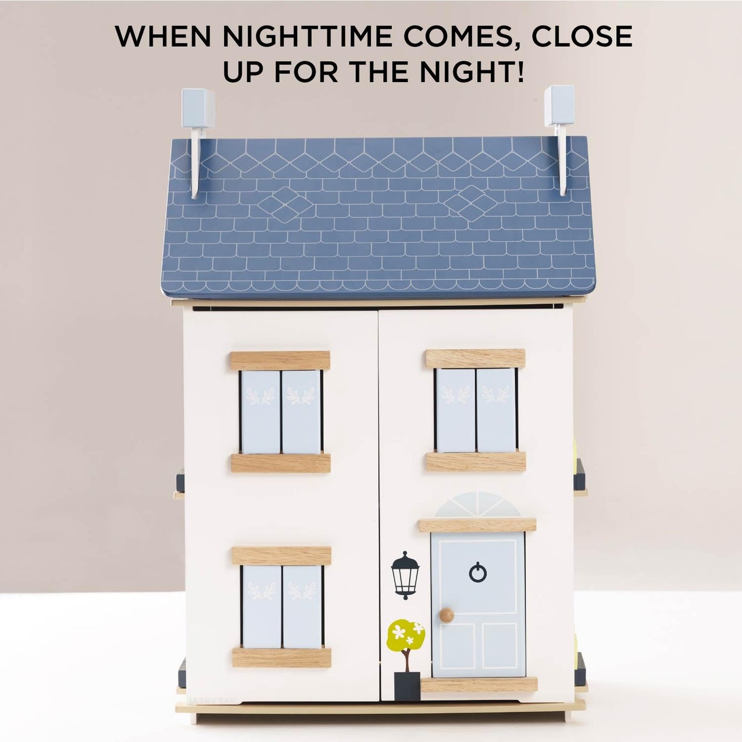 Le Toy Van - Wooden- Sky Doll House - Kids Dream House - 2 Storey with Attic - Fill with Dollhouse Accessories - Suitable for Ages 3+